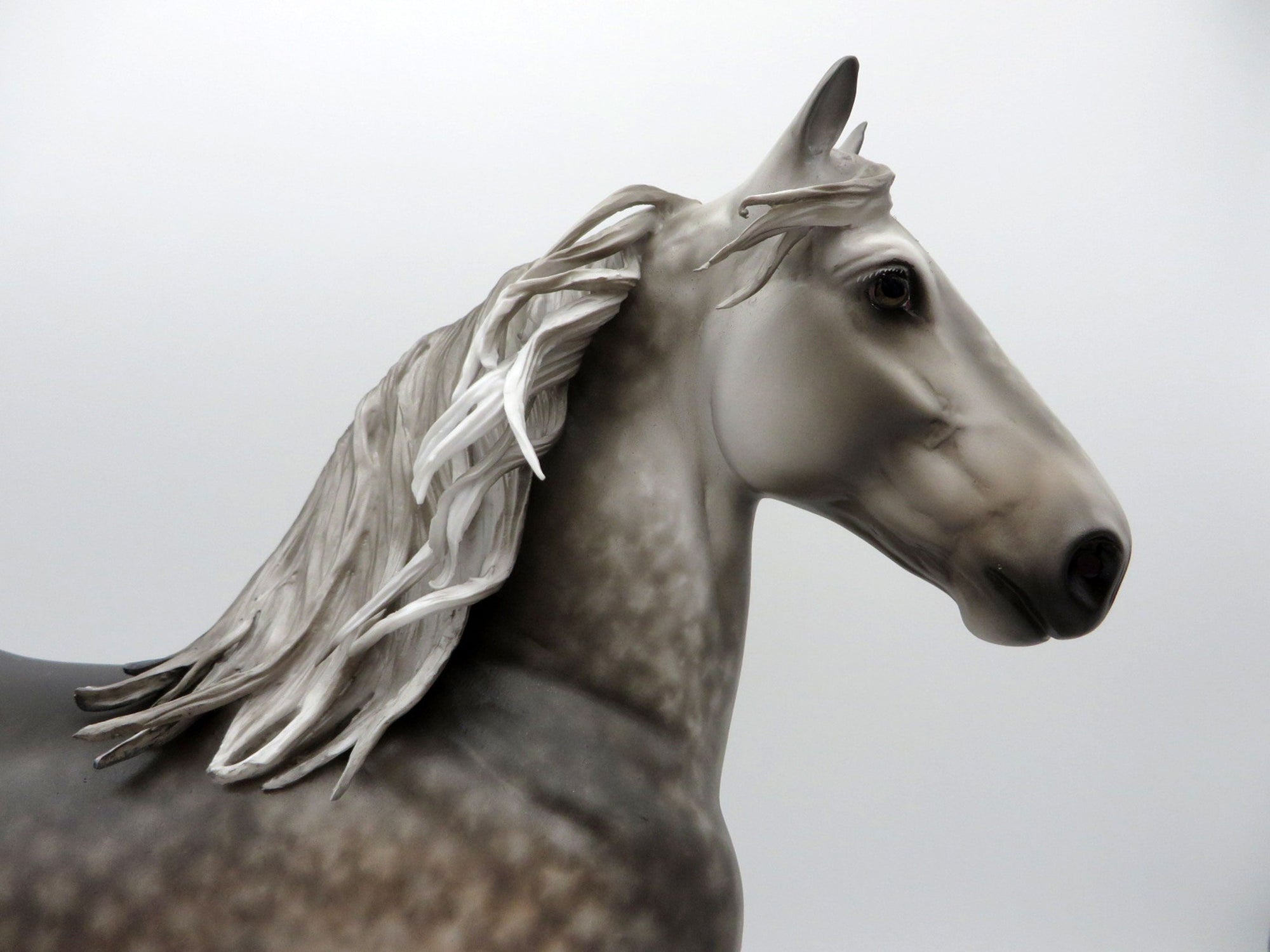 Right as Rain-OOAK Dapple Bay Trotting Drafter Painted by Sheryl Leisure 7/26/21