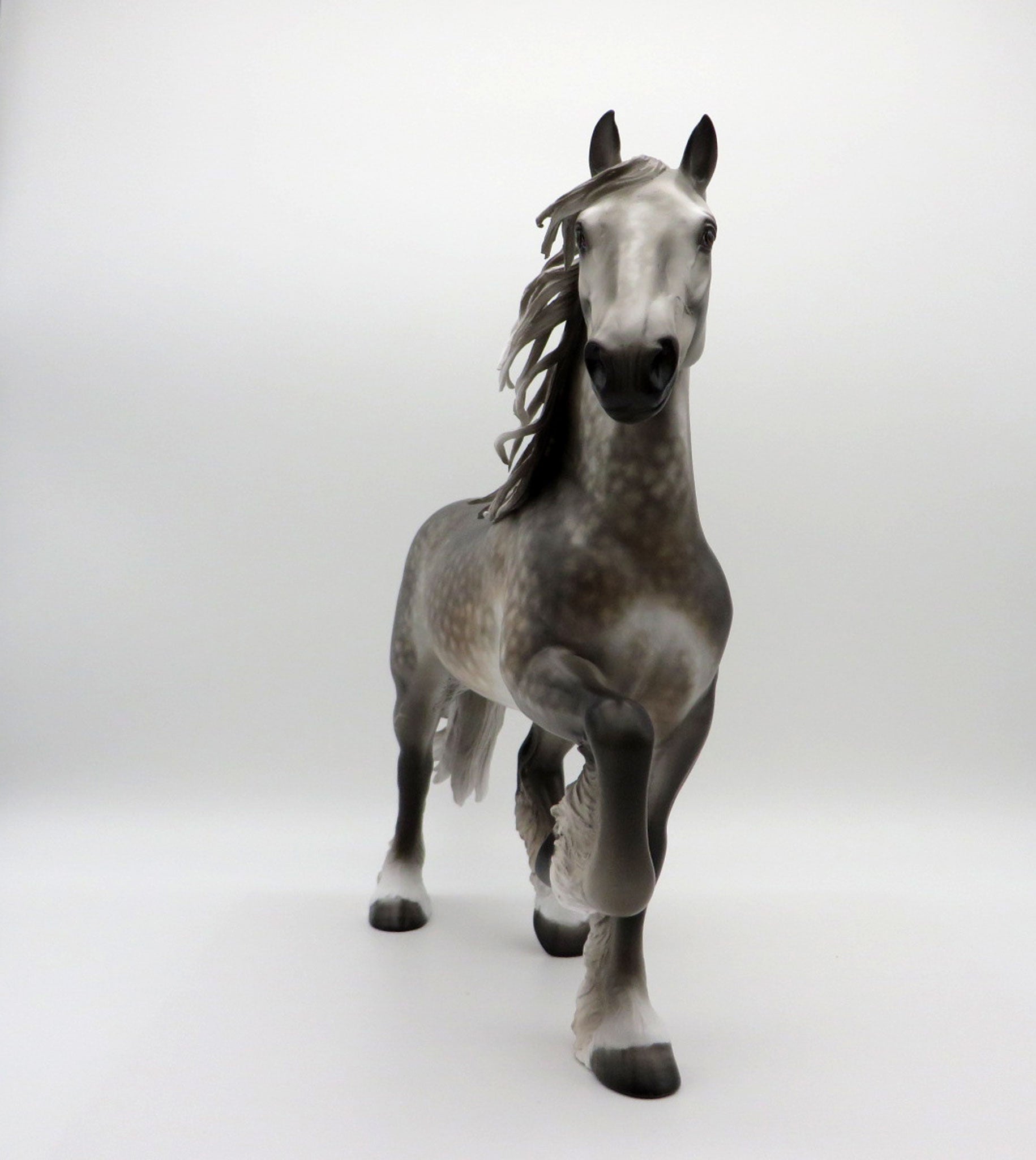 Right as Rain-OOAK Dapple Bay Trotting Drafter Painted by Sheryl Leisure 7/26/21