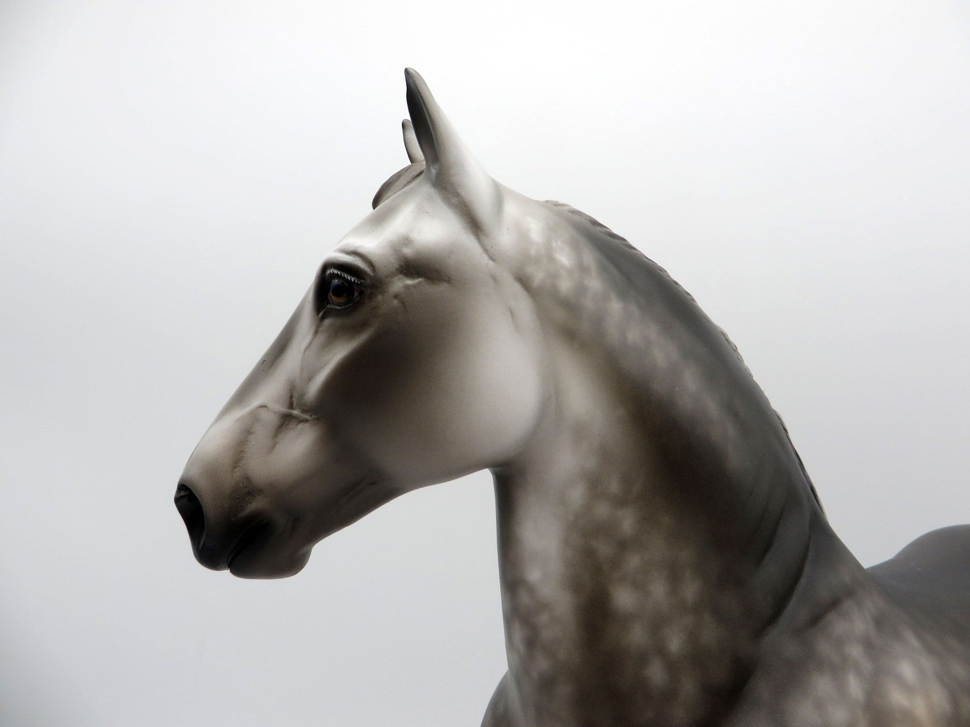 Right as Rain-OOAK Dapple Bay Trotting Drafter Painted by Sheryl Leisure 7/26/21