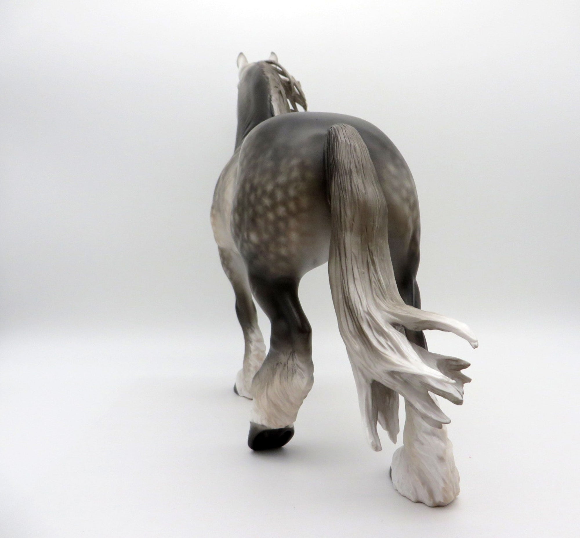 Right as Rain-OOAK Dapple Bay Trotting Drafter Painted by Sheryl Leisure 7/26/21