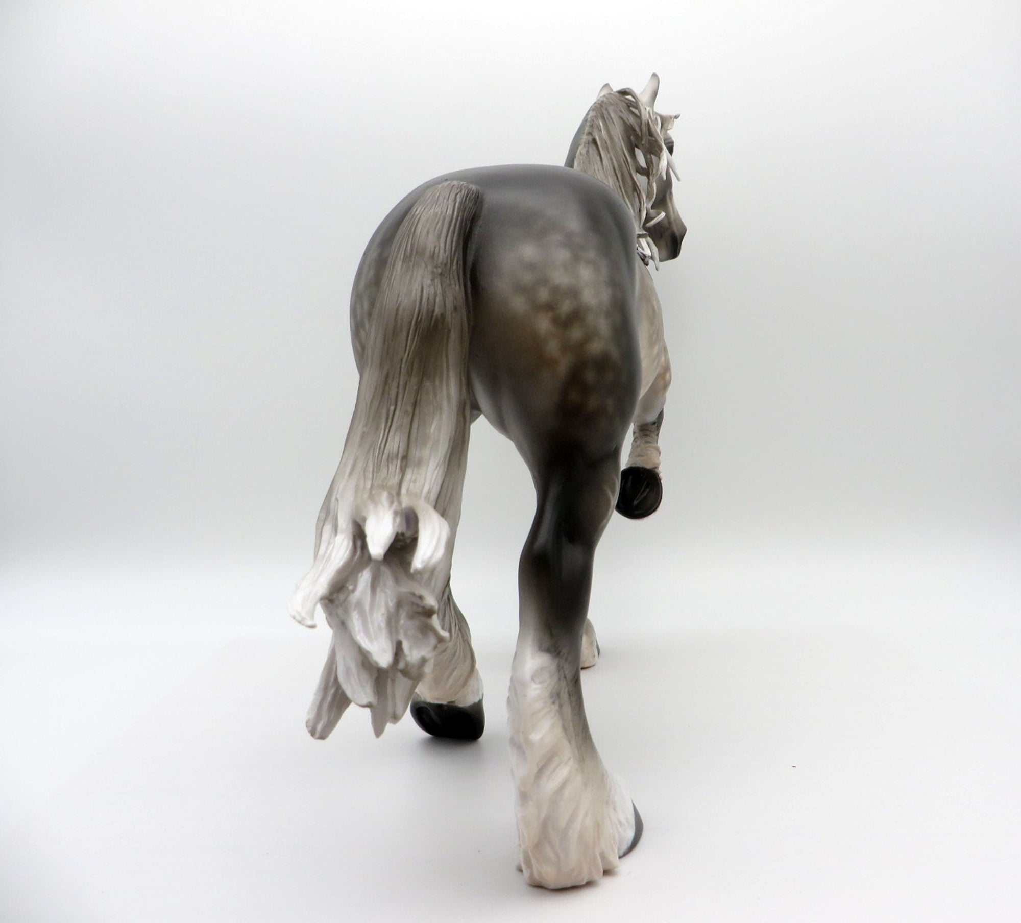 Right as Rain-OOAK Dapple Bay Trotting Drafter Painted by Sheryl Leisure 7/26/21