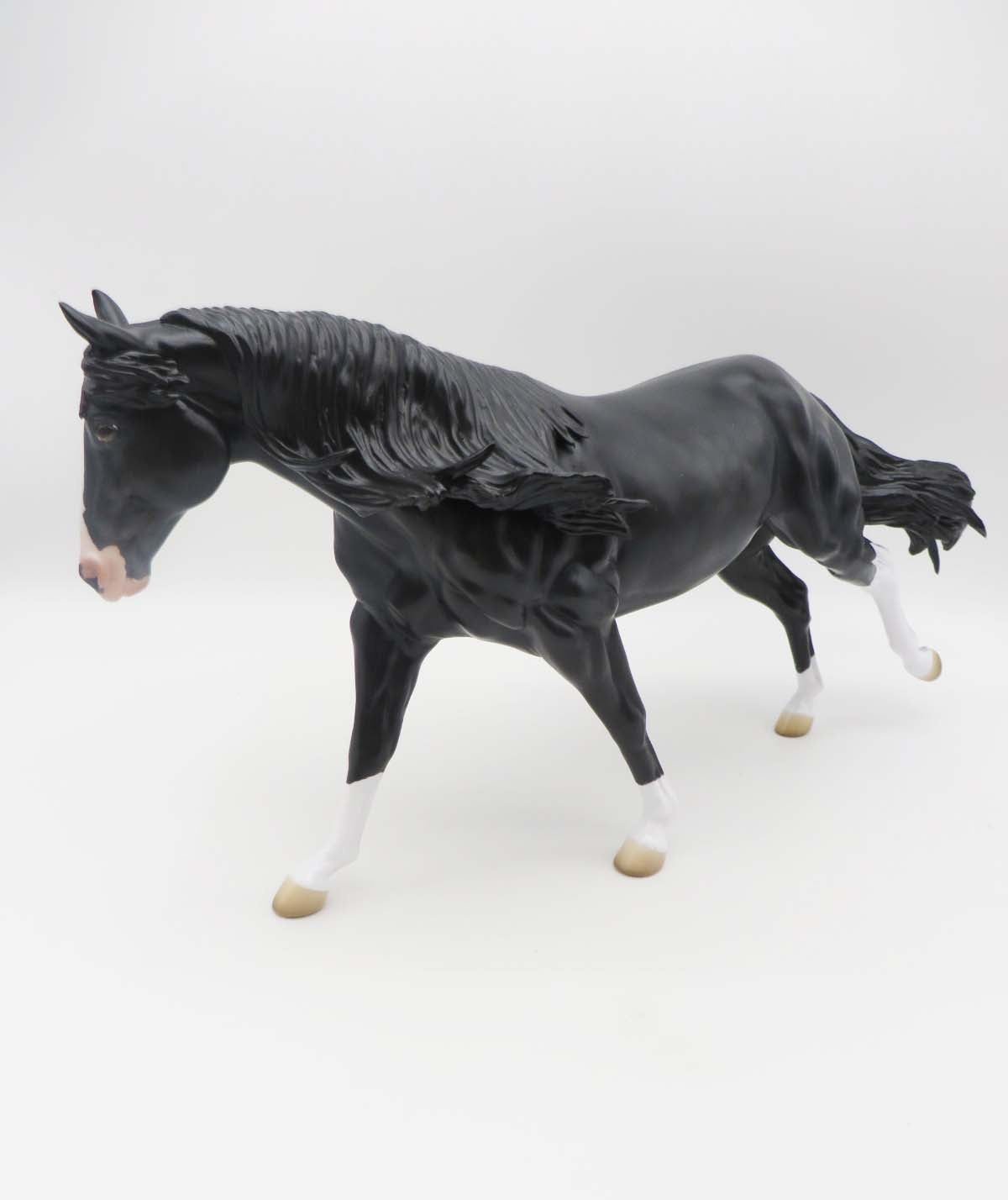 Rip LE 15 Customized Dappled Black Running Stock Horse By Angela Marleau SHCF23