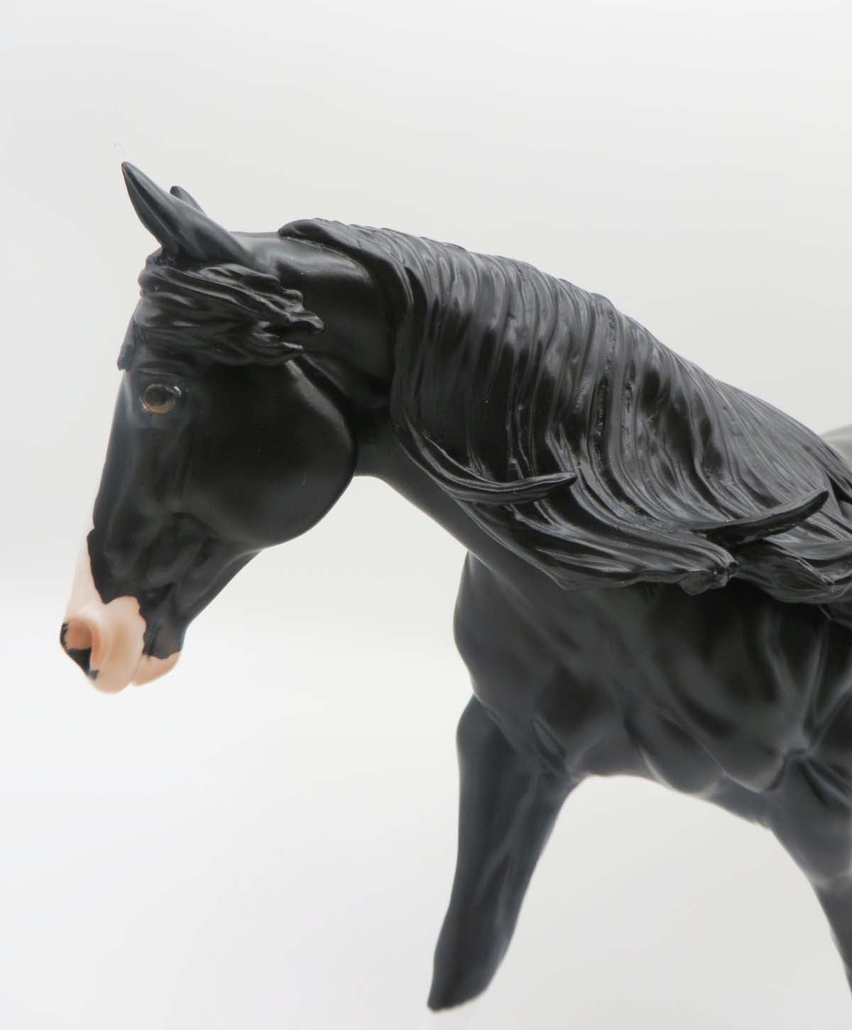 Rip LE 15 Customized Dappled Black Running Stock Horse By Angela Marleau SHCF23