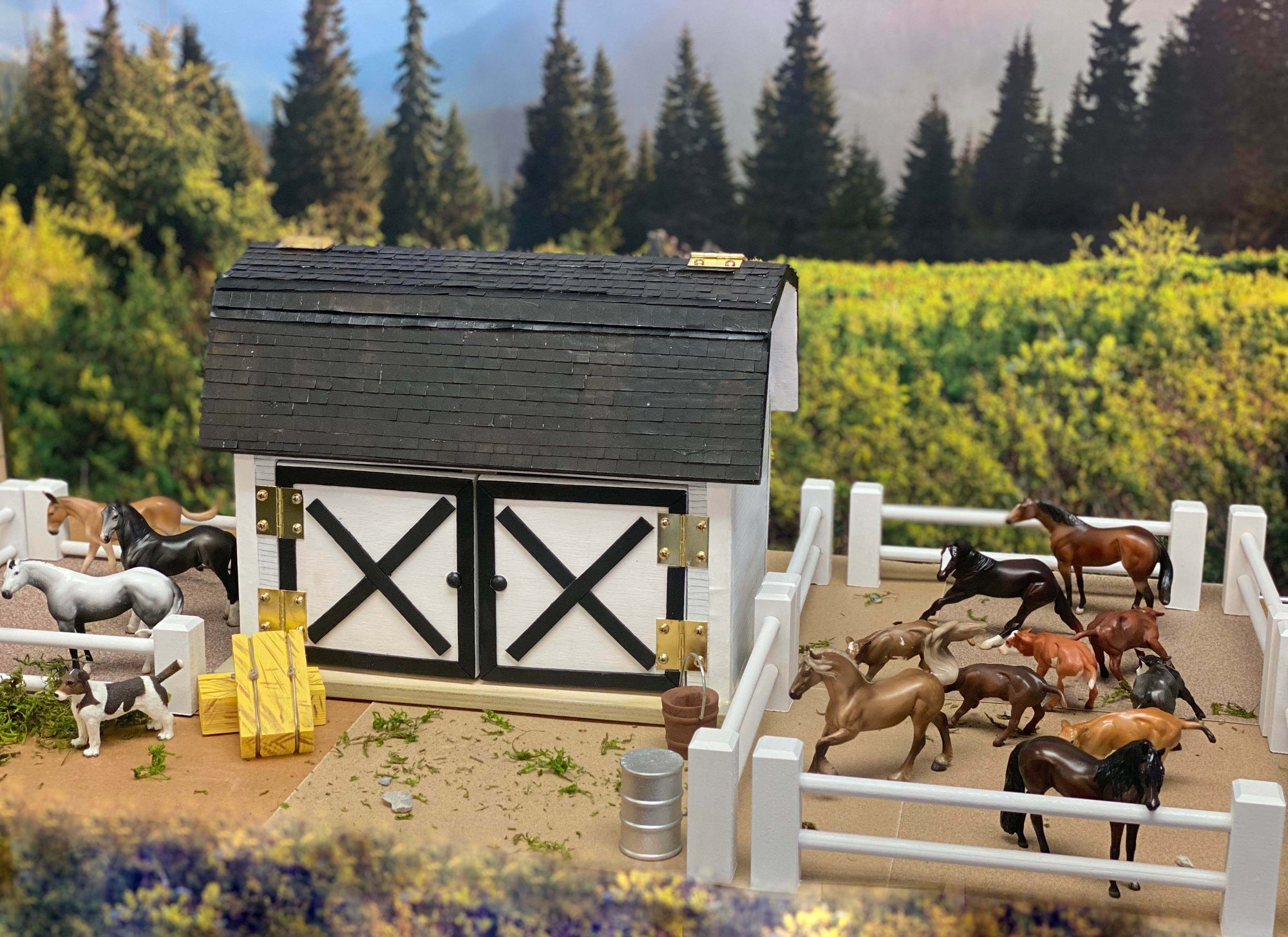 Rockin&#39; S Ranch - OOAK - Chip Barn Scene Set  SHCF23 Best Offer