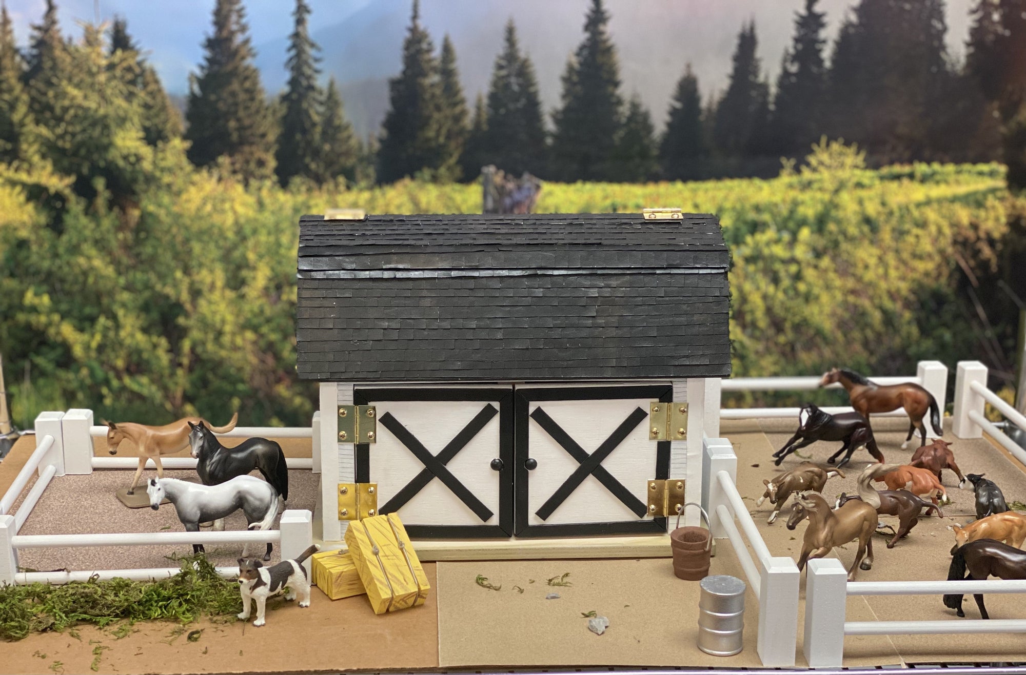 Rockin&#39; S Ranch - OOAK - Chip Barn Scene Set  SHCF23 Best Offer