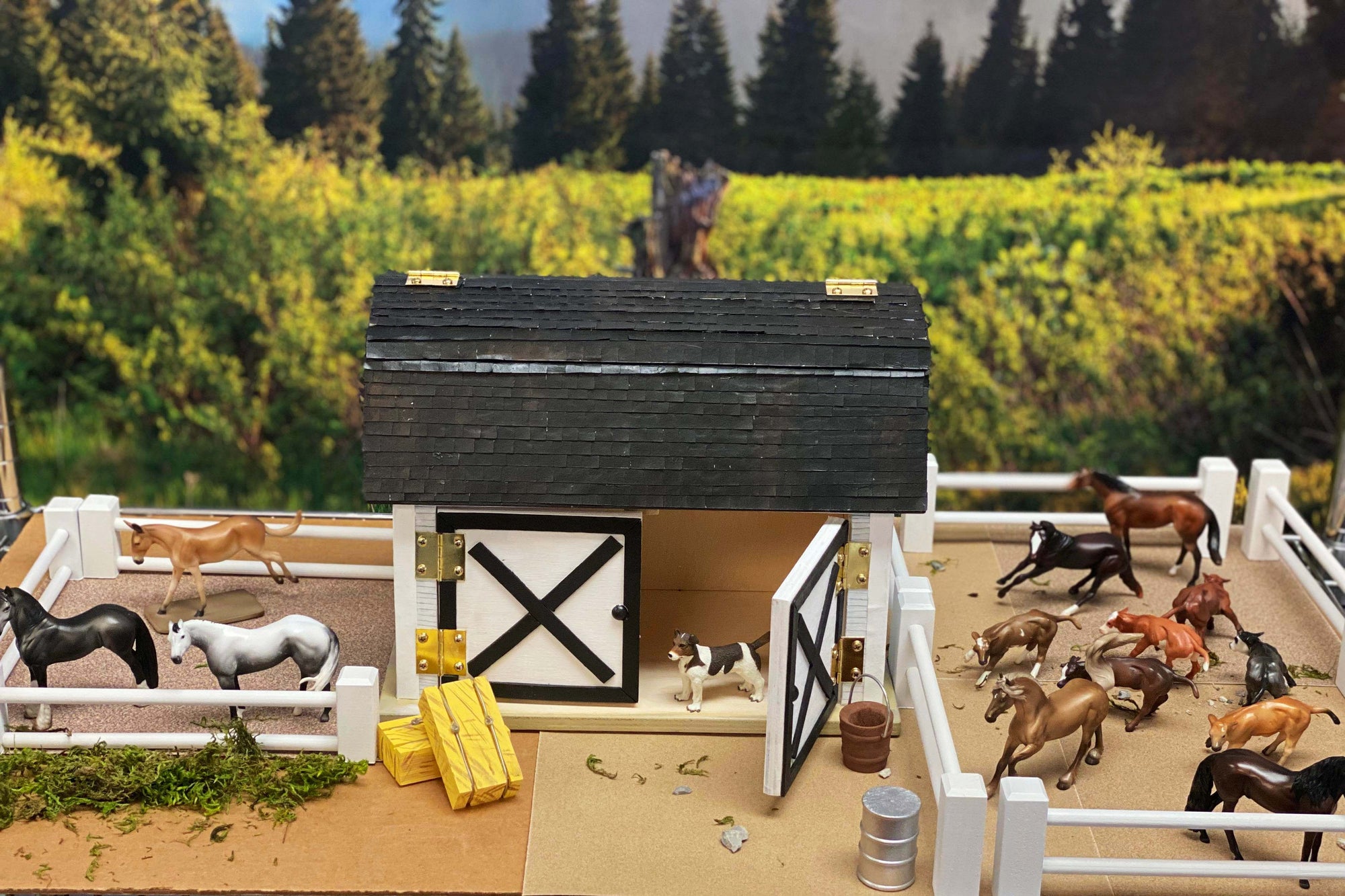 Rockin&#39; S Ranch - OOAK - Chip Barn Scene Set  SHCF23 Best Offer