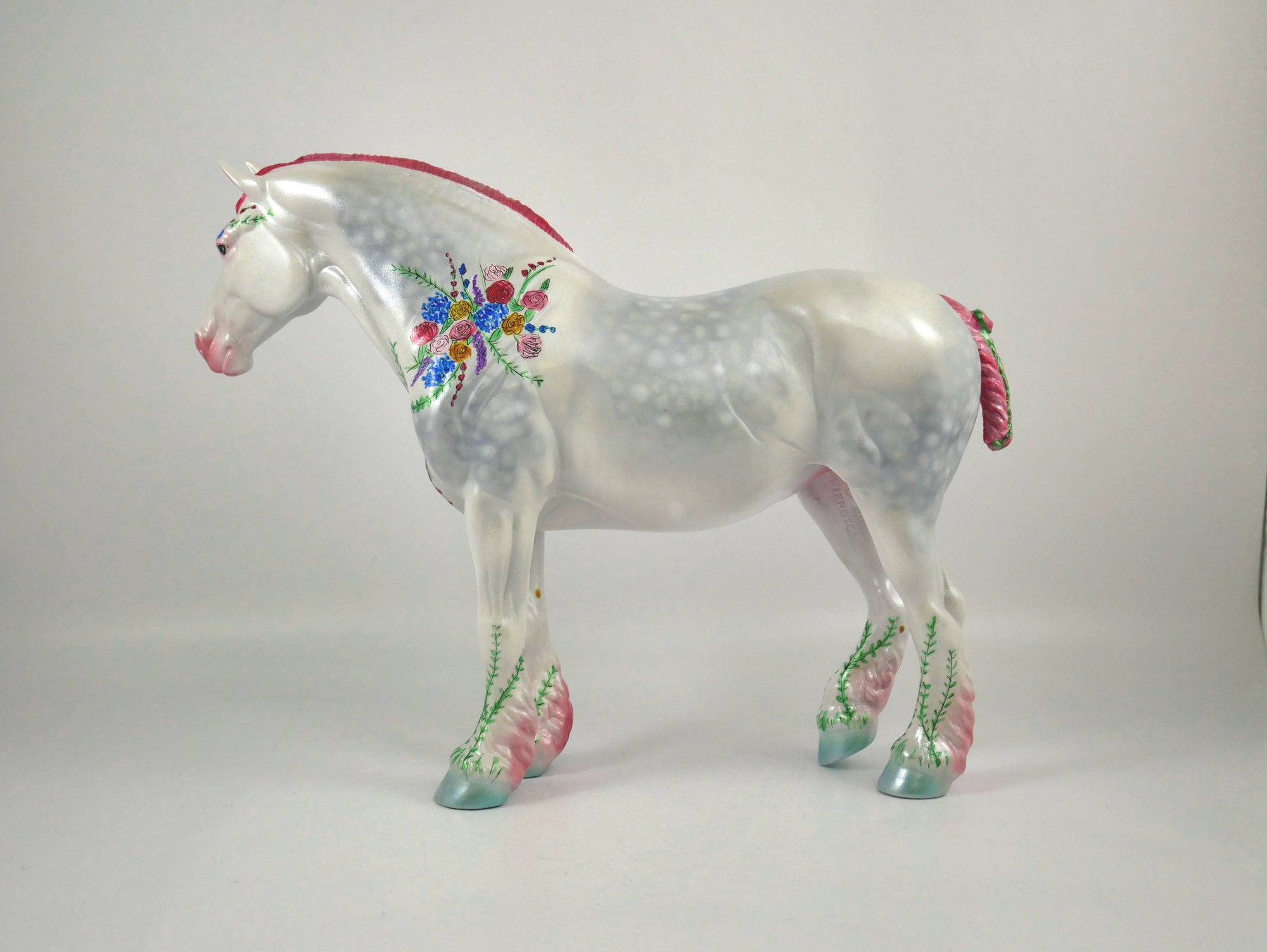 ROSE-OOAK DECORATOR DRAFT WITH DAPPLES AND FLOWERS BY JAS FANNING 12/16/20
