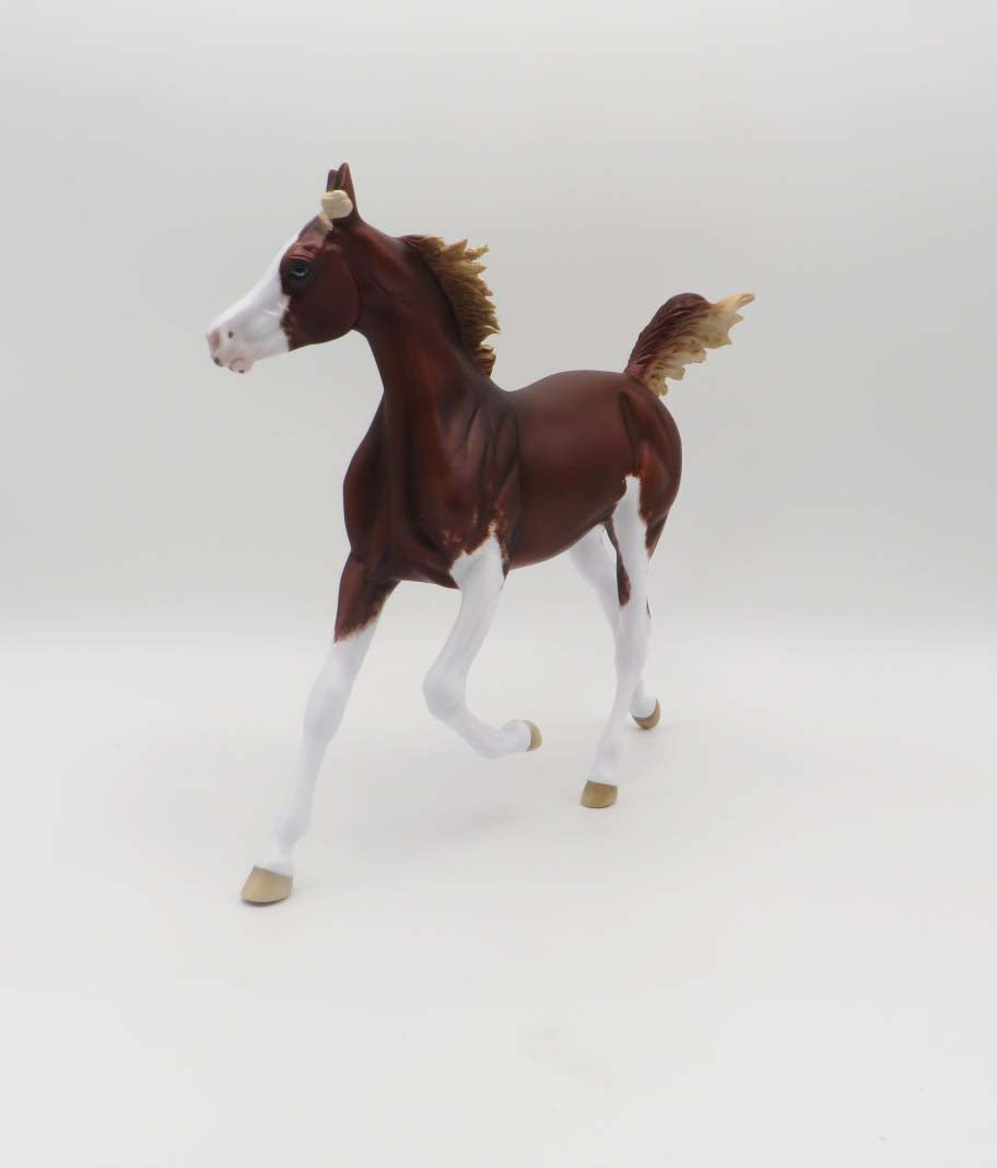 Rosie McCann - OOAK - Flaxen Chestnut Sabino Yearling By Ellen Robbins - 3/17/23