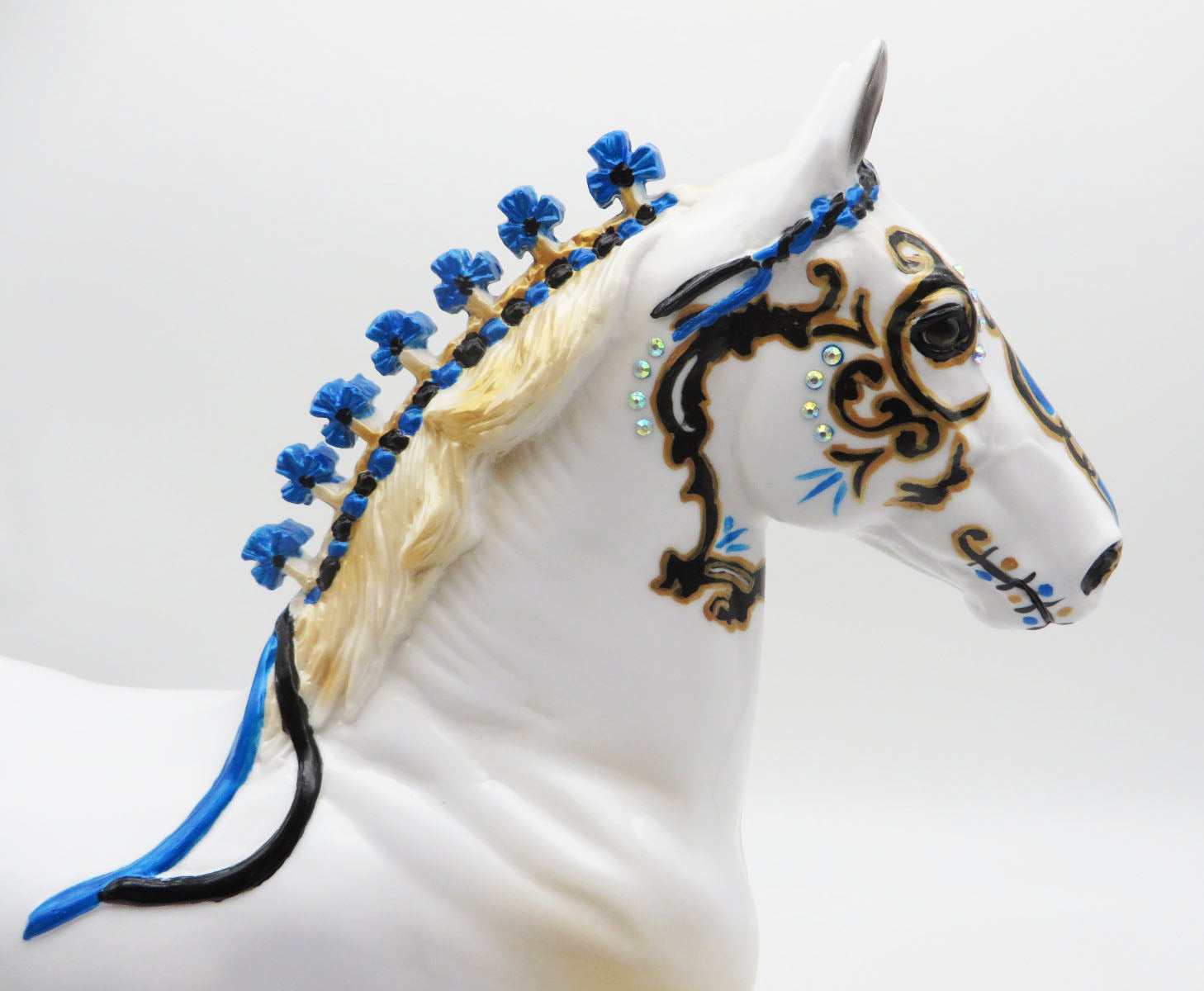 Royale - OOAK - Decorator Trotting Drafter Sugar Skull By Dawn Quick - MM22