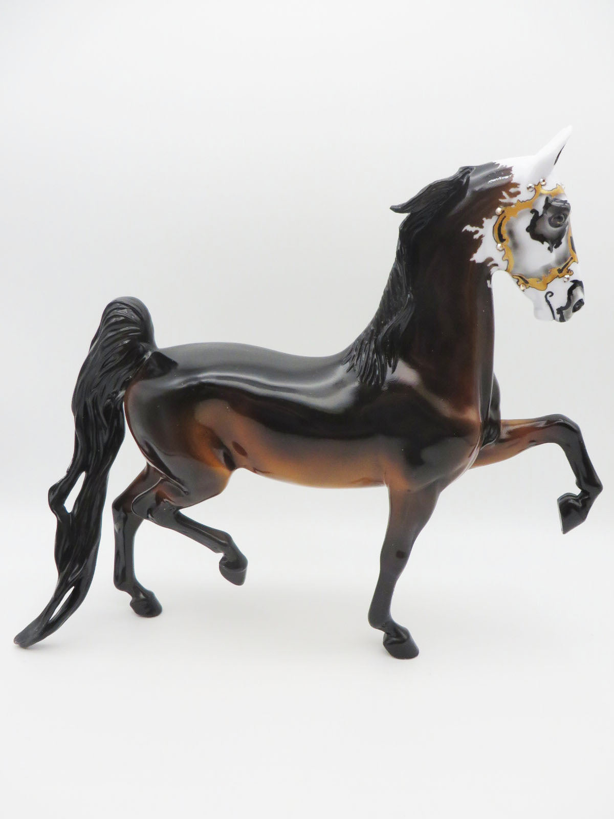 Spicy Hot Chocolate - OOAK Sugar Skull Saddlebred Horse By Dawn Quick