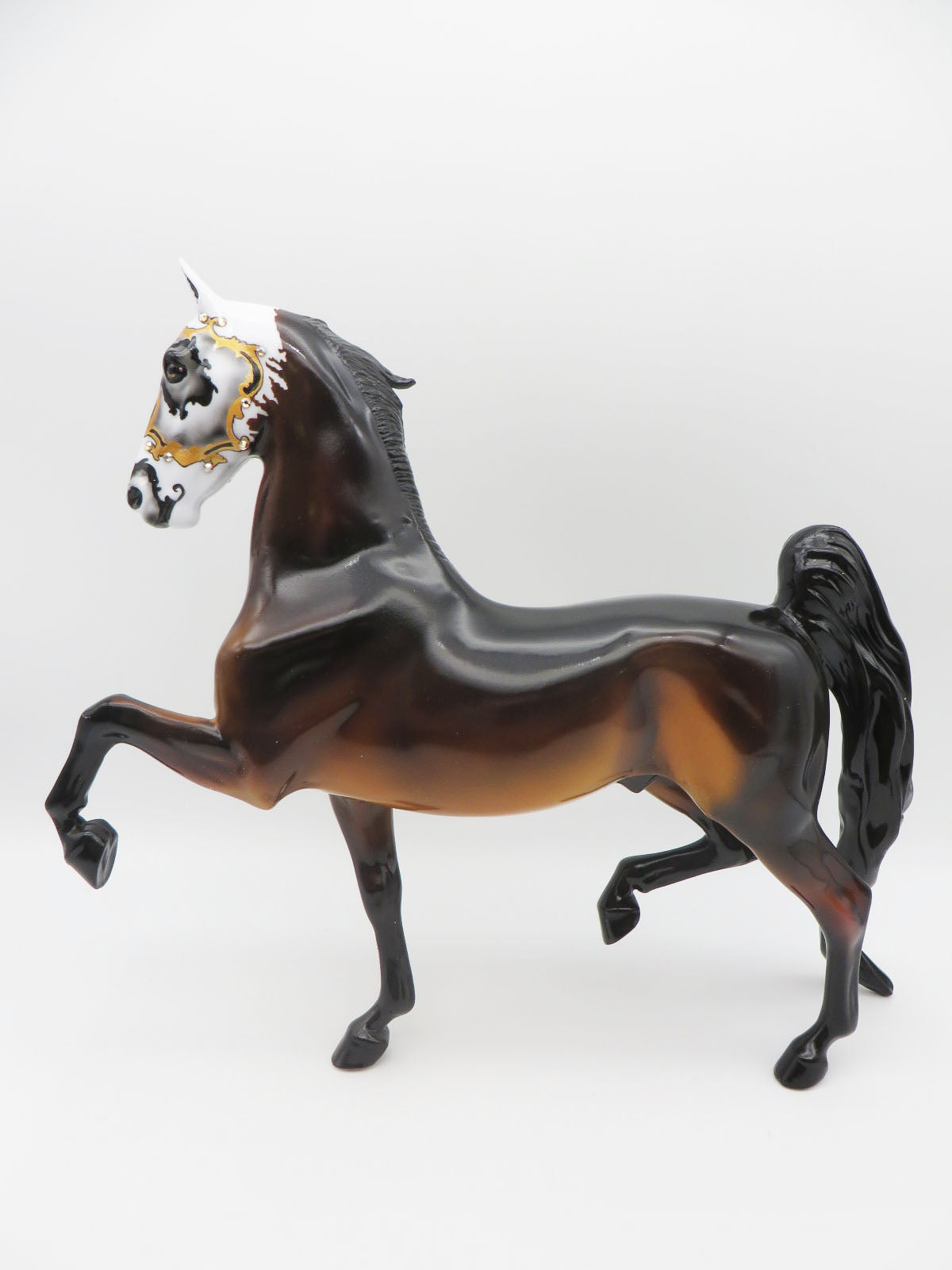 Spicy Hot Chocolate - OOAK Sugar Skull Saddlebred Horse By Dawn Quick