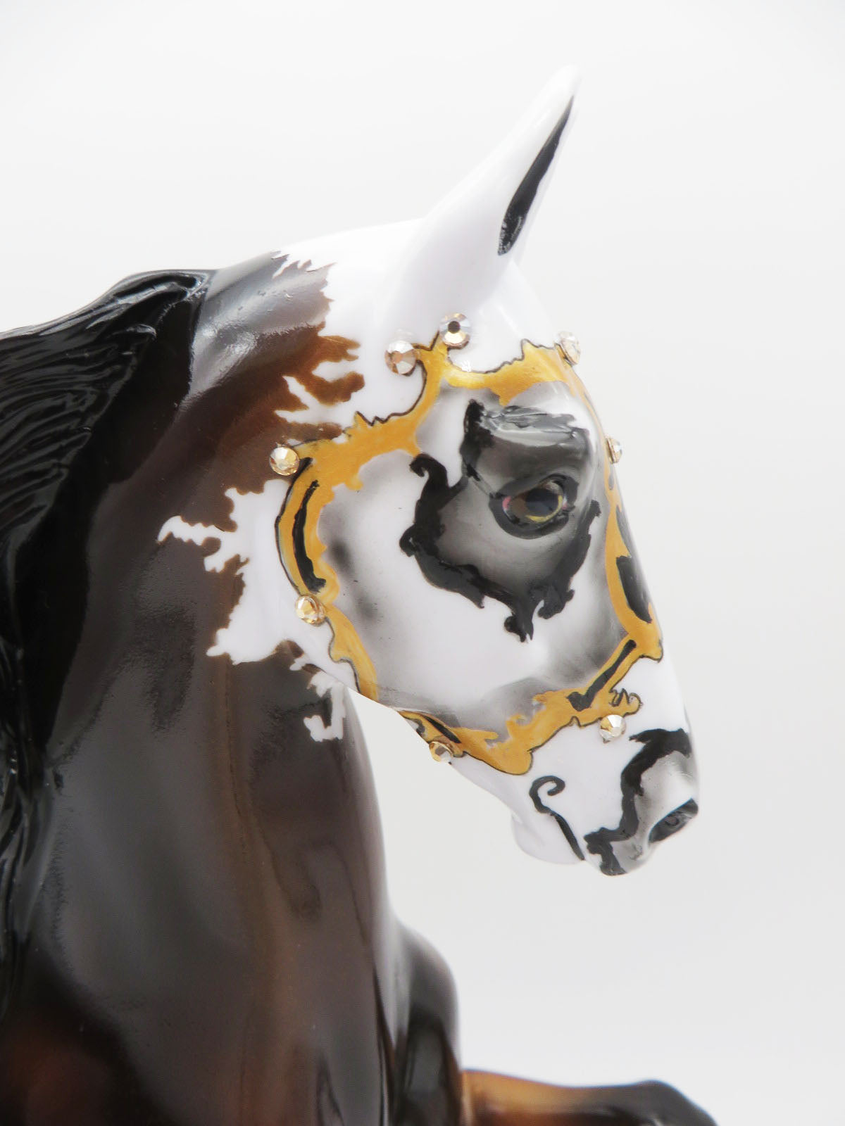 Spicy Hot Chocolate - OOAK Sugar Skull Saddlebred Horse By Dawn Quick