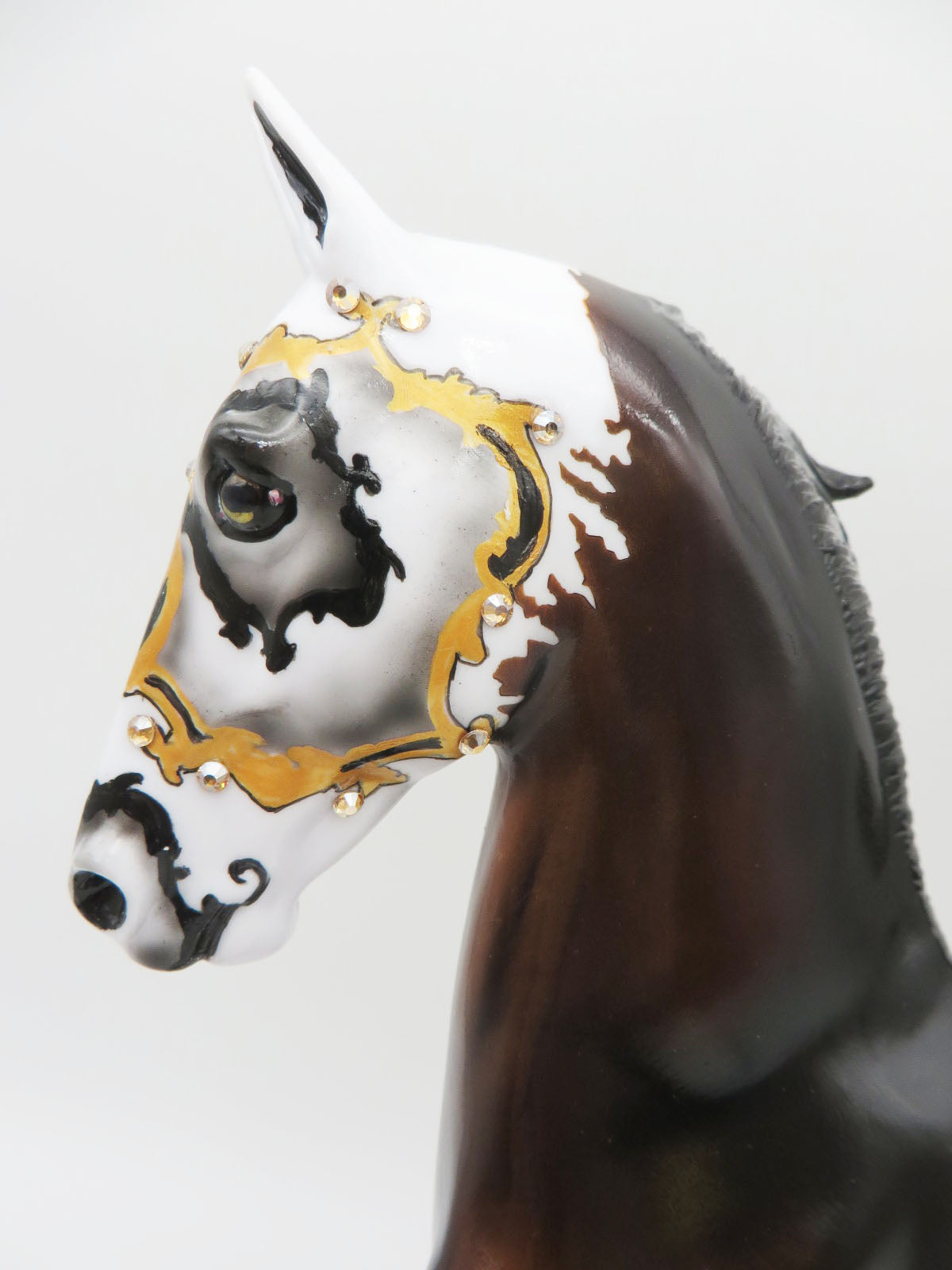 Spicy Hot Chocolate - OOAK Sugar Skull Saddlebred Horse By Dawn Quick