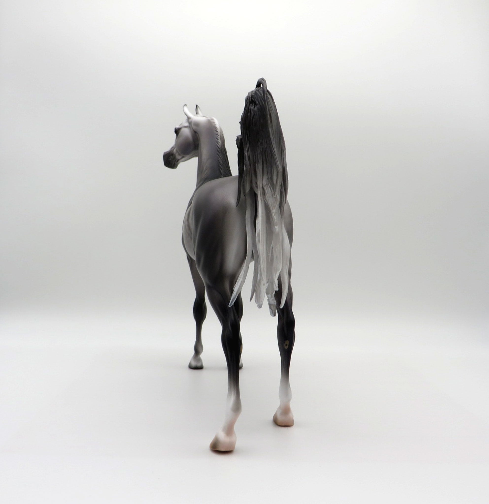 Saint Lawrence-OOAK Dapple Grey Arabian Painted by Caroline Boydston