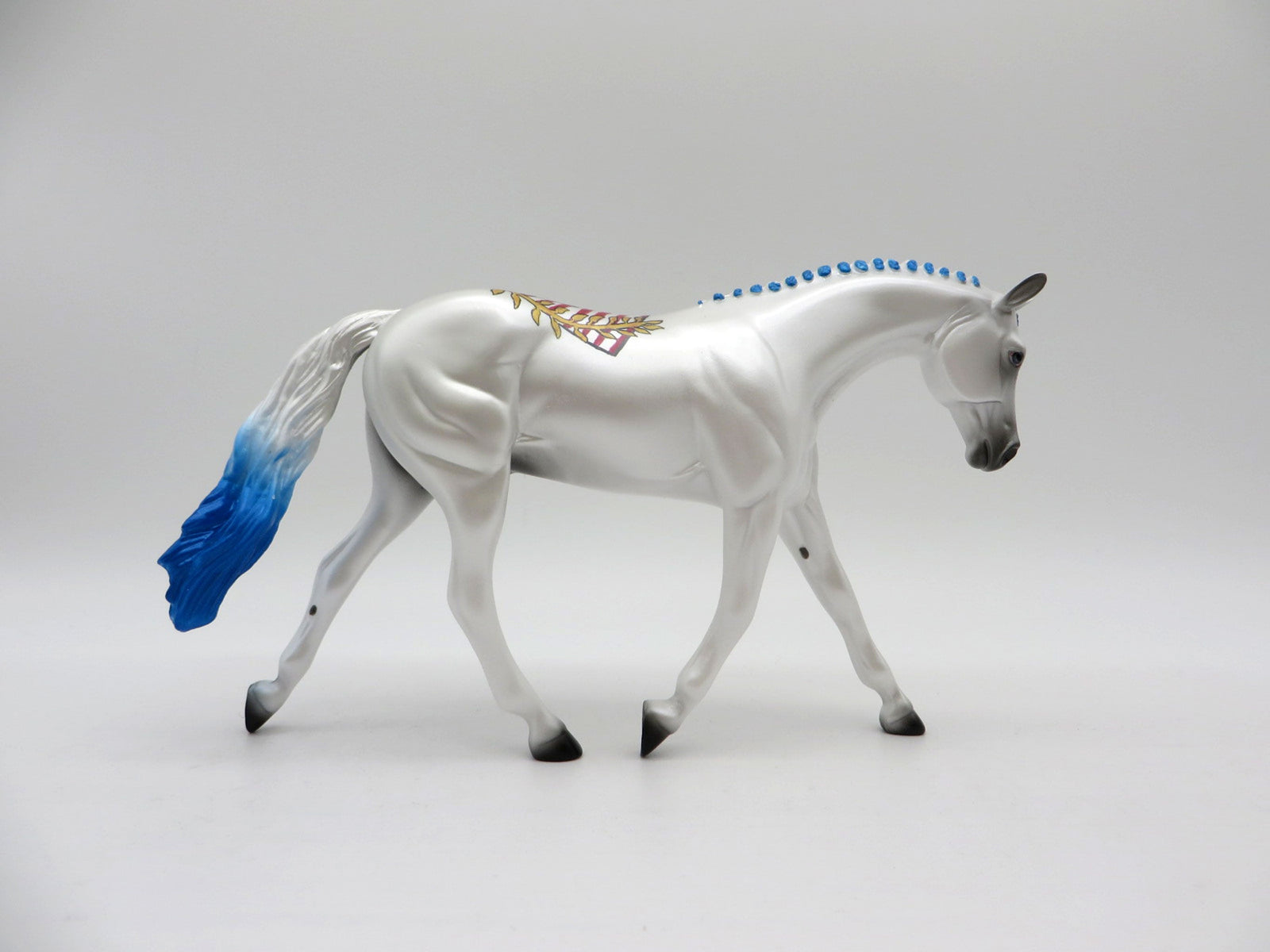 Salute-OOAK Deco Warmblood Pebbles Painted By Jas Fanning 5/28/21