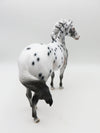 Santas Helper - LE 30 - Black Leopard Appaloosa Ideal Stock Horse By Dawn Quick - Christmas Tails 2022 - CT22