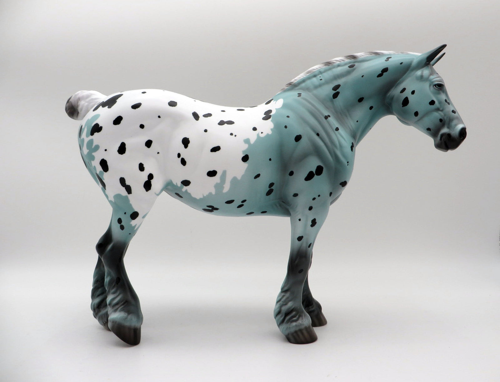 Sapphire-OOAK Loud Deco Appaloosa Heavy Draft Mare Painted By Ellen Robbins  5/28/21