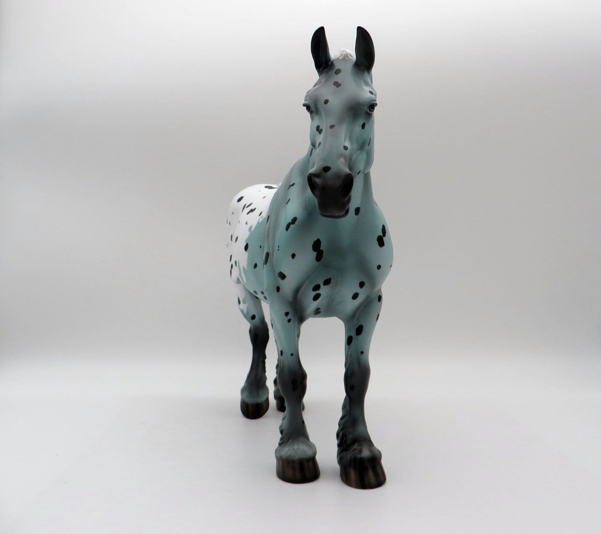 Sapphire-OOAK Loud Deco Appaloosa Heavy Draft Mare Painted By Ellen Robbins  5/28/21