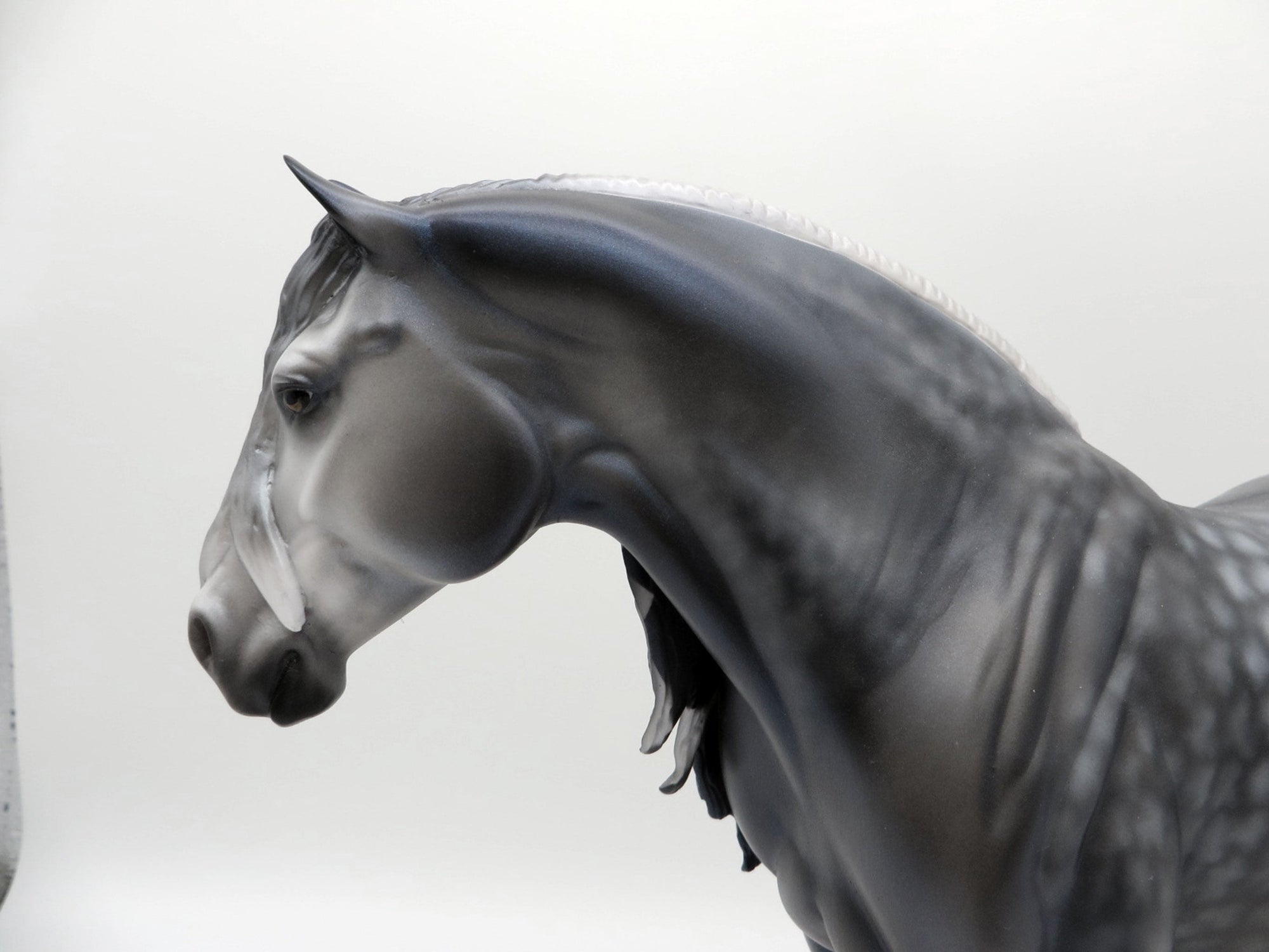 Sapphire-OOAK Dapple Grey Heavy Draft Mare Painted by Audrey Dixon SHCF 2021