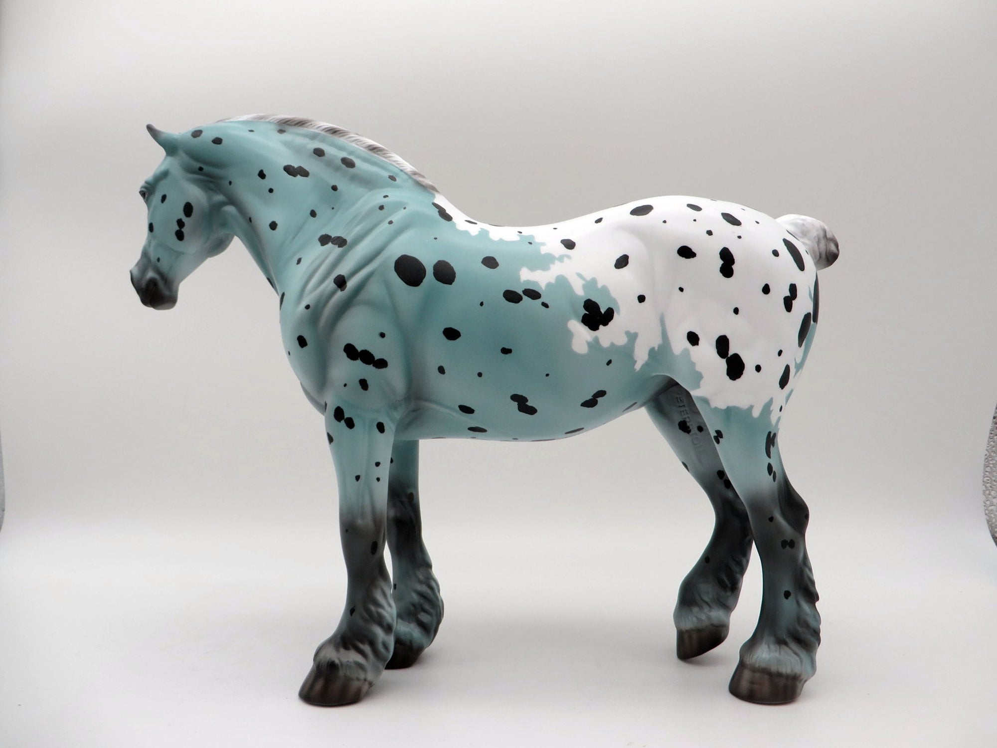 Sapphire-OOAK Loud Deco Appaloosa Heavy Draft Mare Painted By Ellen Robbins  5/28/21