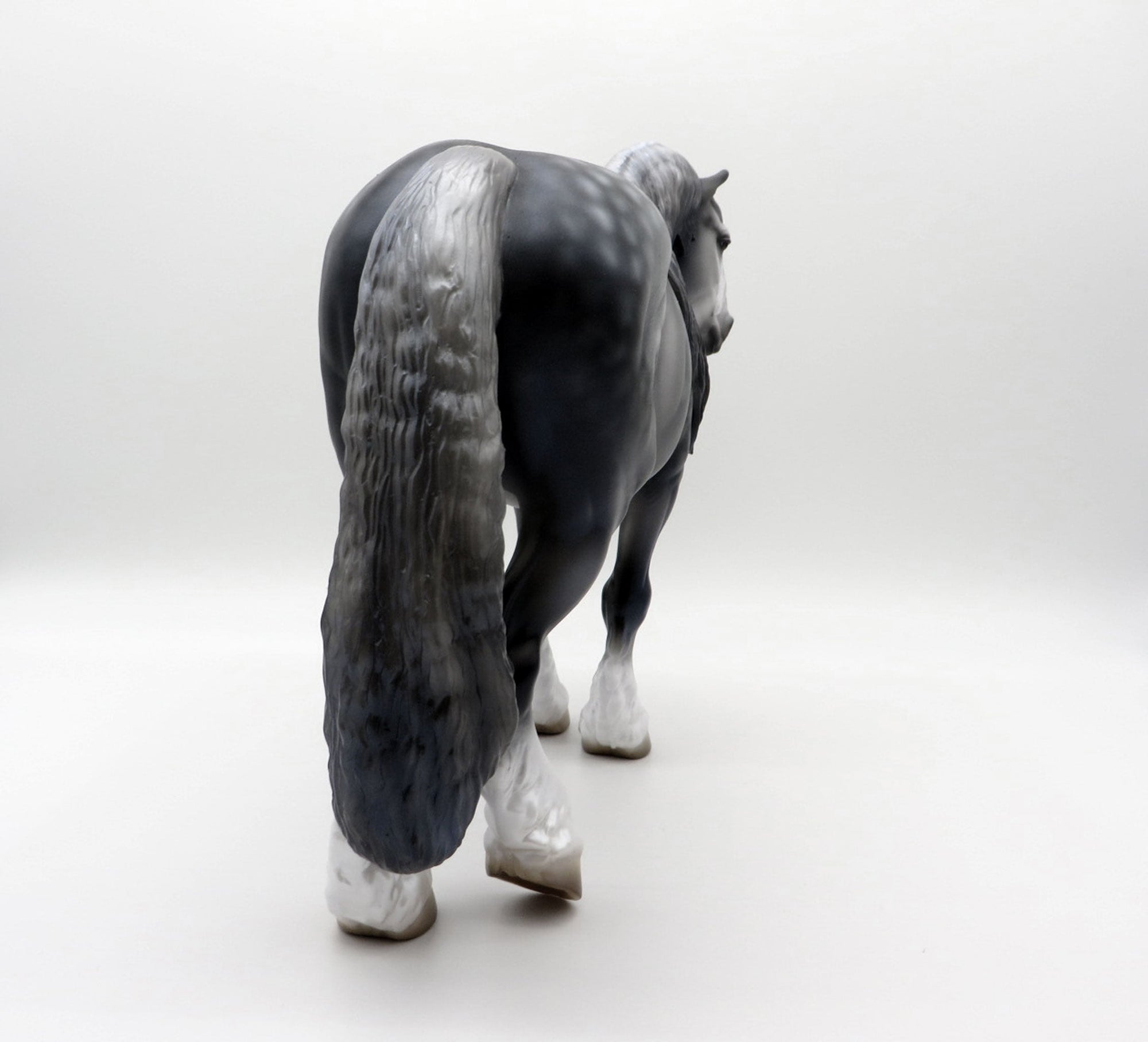 Sapphire-OOAK Dapple Grey Heavy Draft Mare Painted by Audrey Dixon SHCF 2021