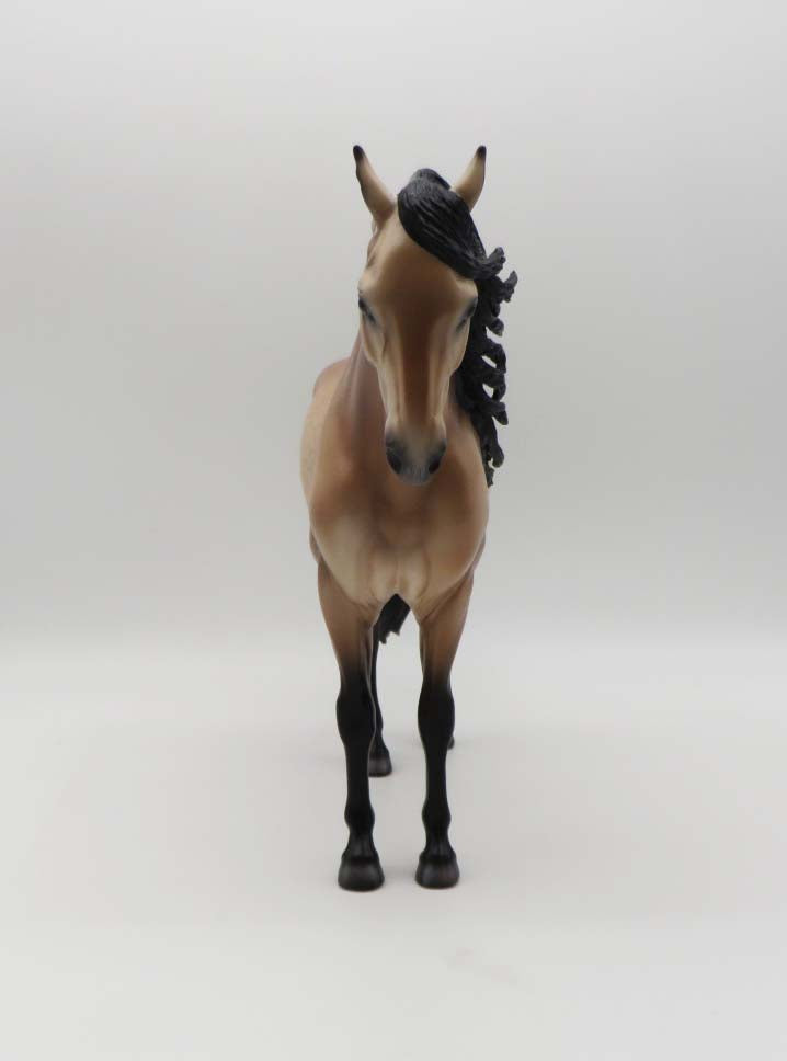 Satriani - OOAK Dapple Buckskin Andalusian By Caroline Boydston 3/17/23