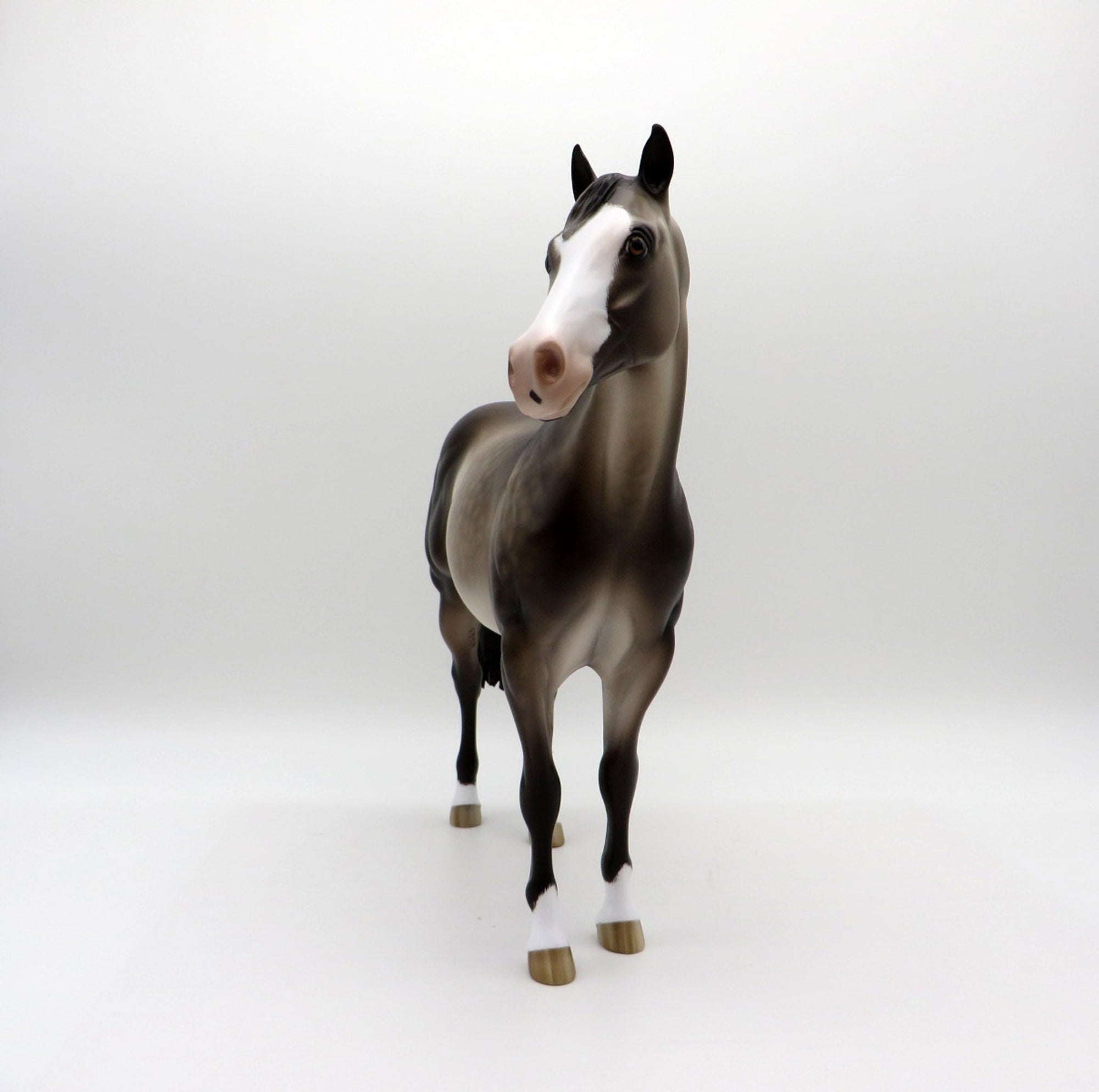 Sea and Sand OOAK Dapple Buckskin ISH  Painted By Sheryl Leisure EQ 21