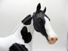 Secret Garden-LE-25 Mapped Black and White Pinto Arabian Mare painted by Julie Keim EQ 2021