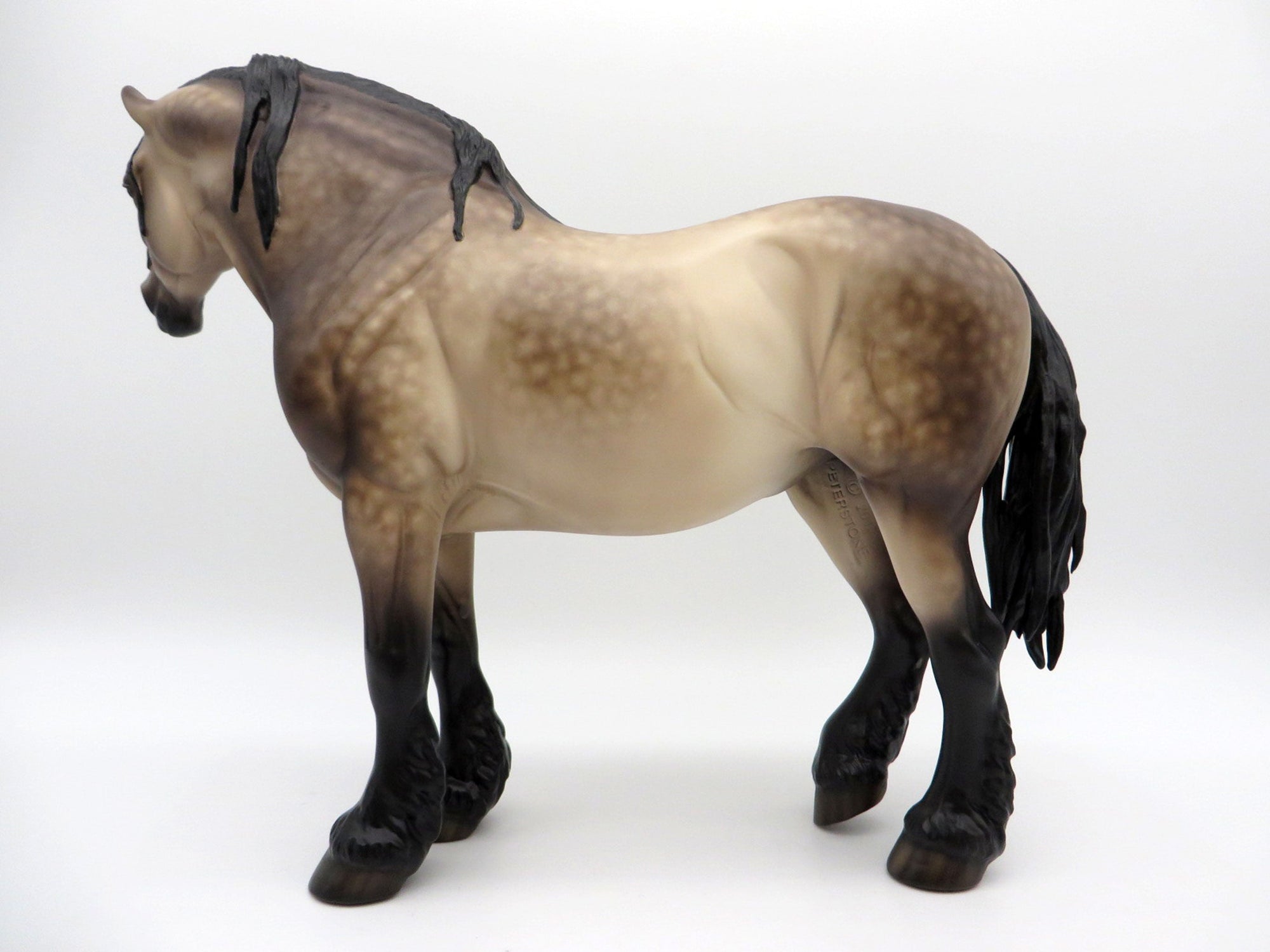 September Affair-OOAK Dusty Buckskin Heavy Draft Mare Painted by Sheryl Leisure 8/1/21