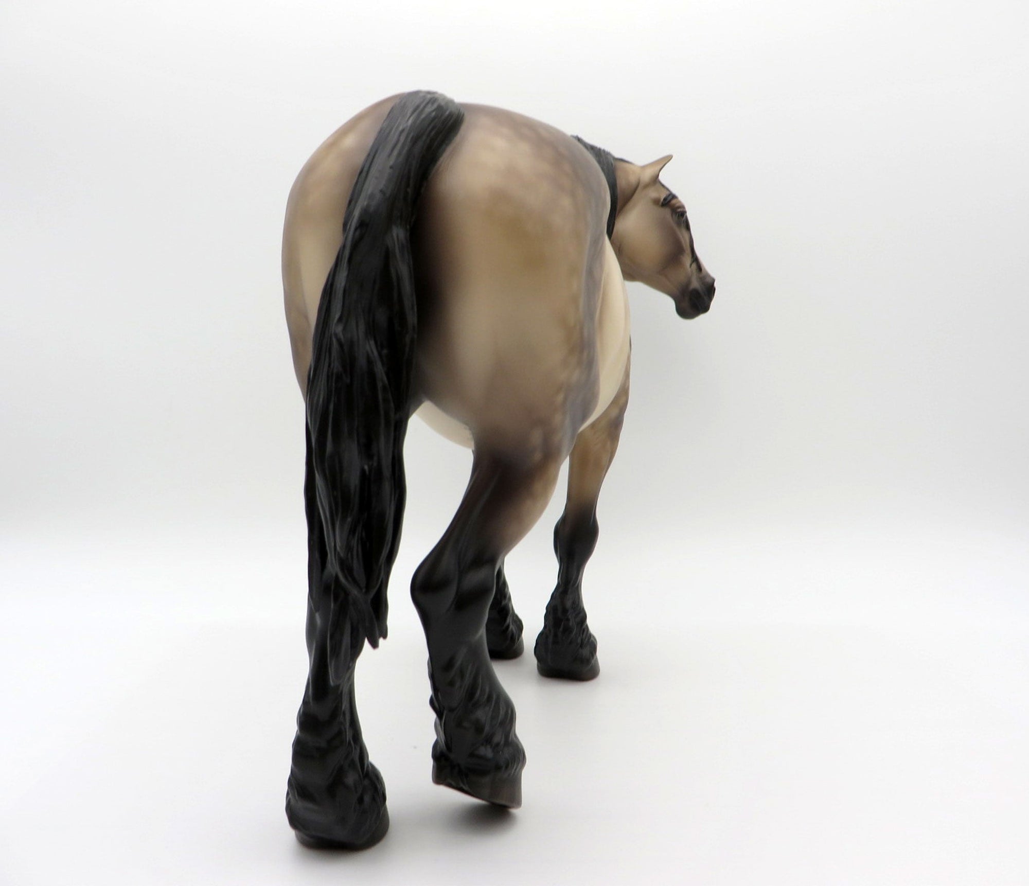 September Affair-OOAK Dusty Buckskin Heavy Draft Mare Painted by Sheryl Leisure 8/1/21