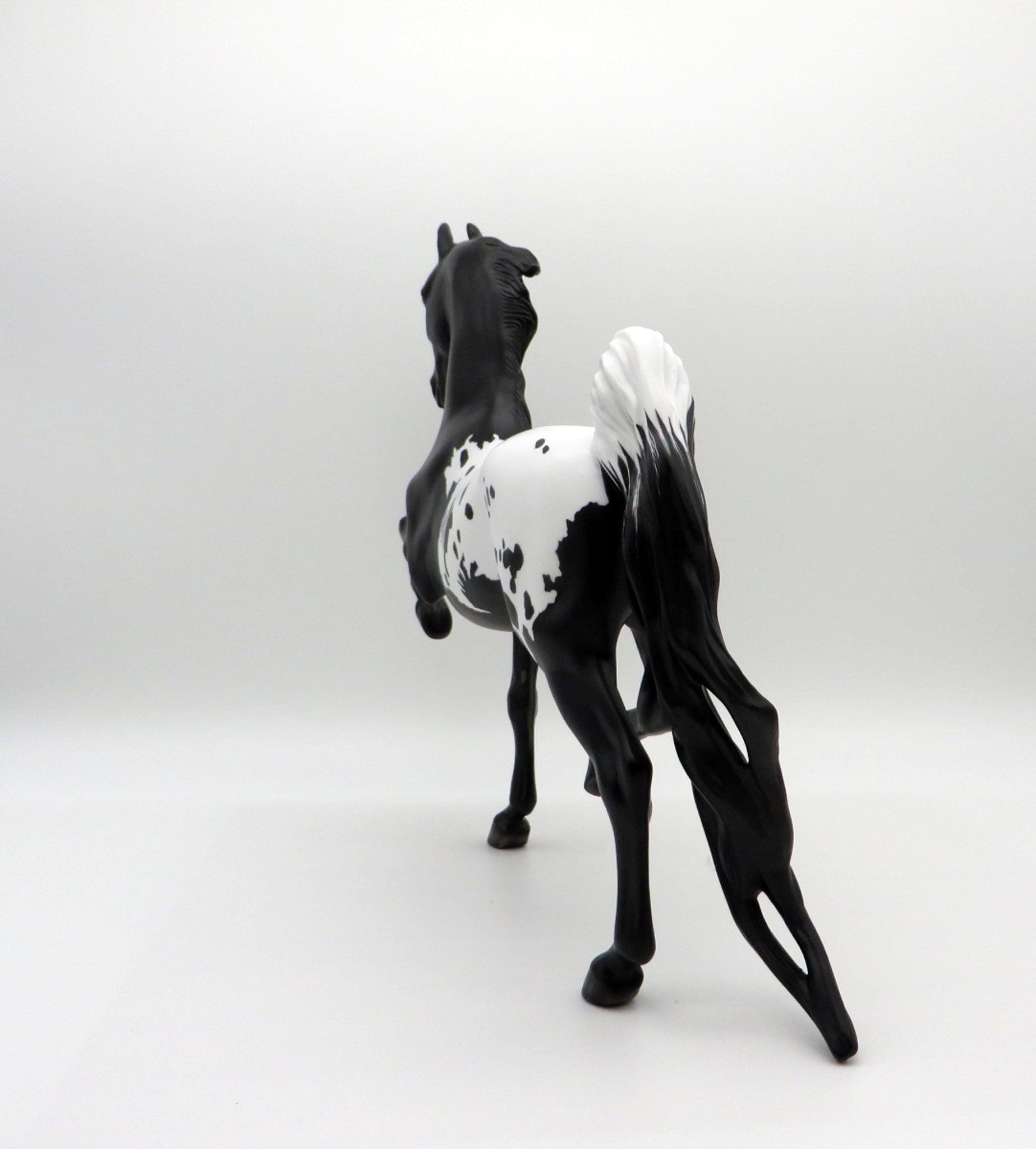 Seuss-OOAK Black Appaloosa Saddlebred Painted By  Ellen Robbins EQ 2021