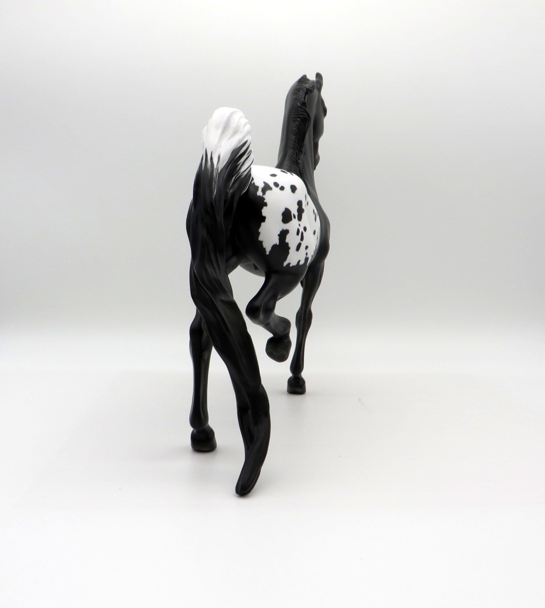 Seuss-OOAK Black Appaloosa Saddlebred Painted By  Ellen Robbins EQ 2021