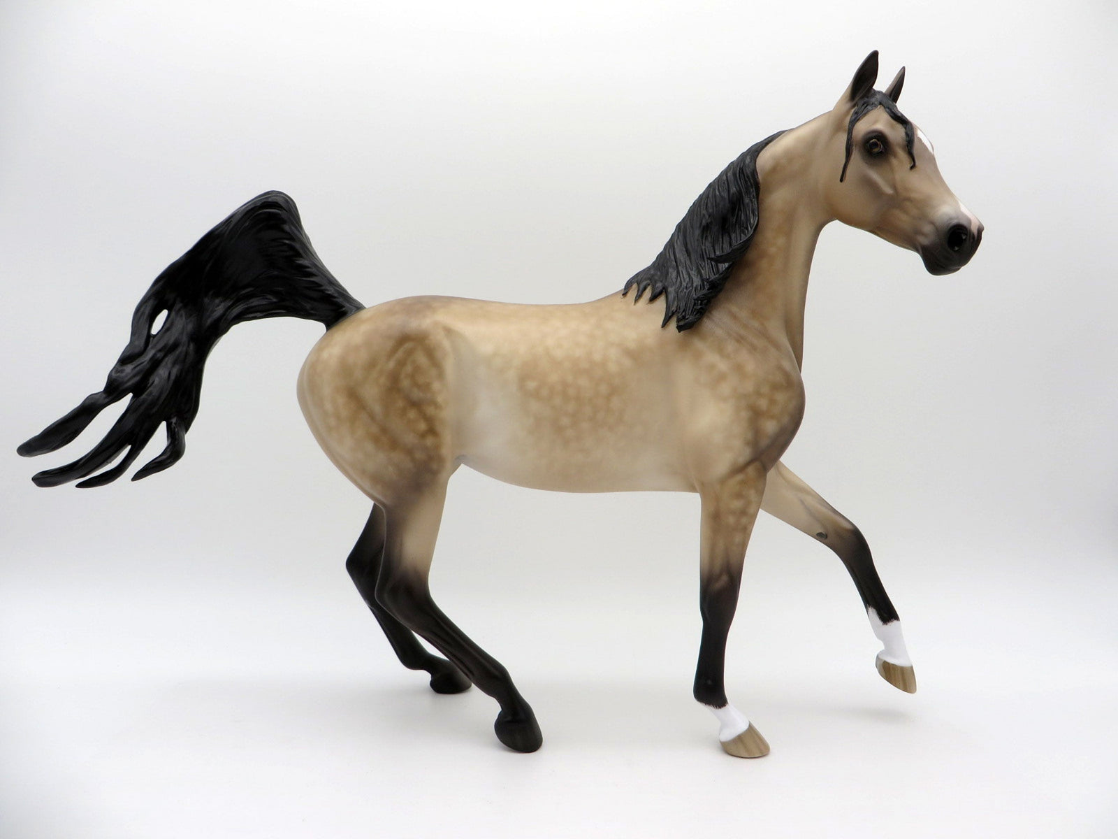 Shake it Up-OOAK Dapple Buckskin Arabian Mare Painted by Sheryl Leisure 7/26/21