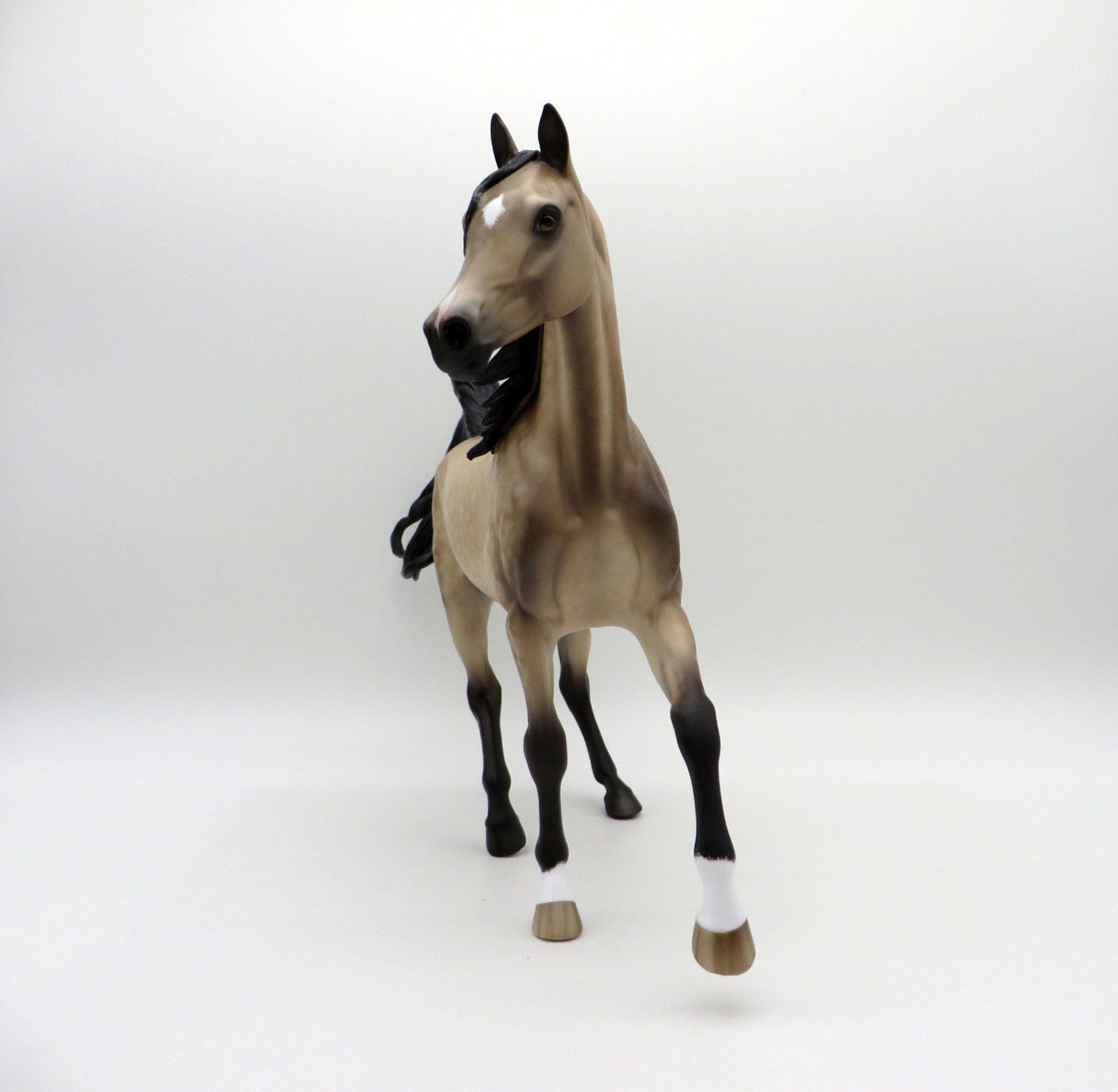 Shake it Up-OOAK Dapple Buckskin Arabian Mare Painted by Sheryl Leisure 7/26/21