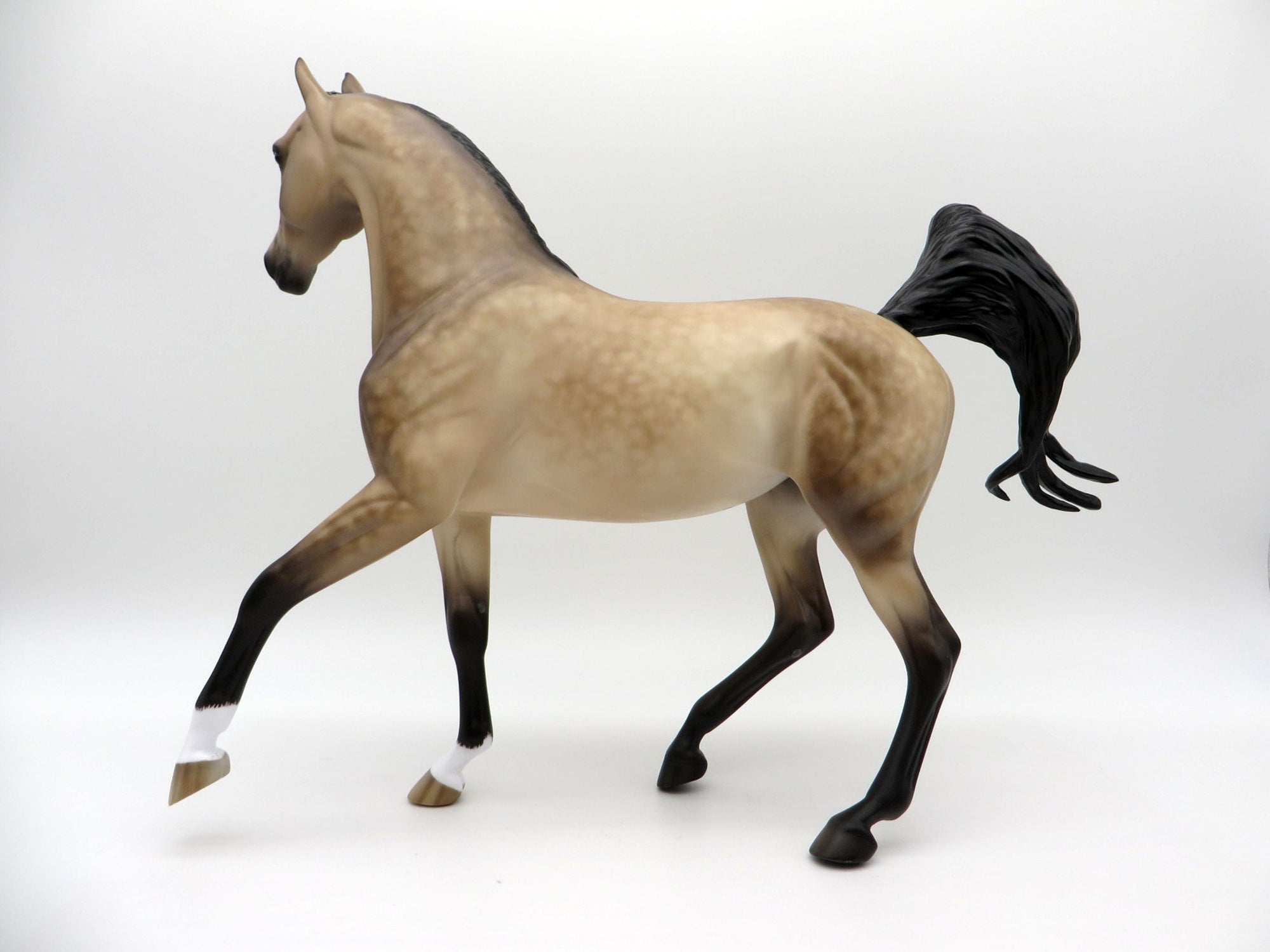 Shake it Up-OOAK Dapple Buckskin Arabian Mare Painted by Sheryl Leisure 7/26/21