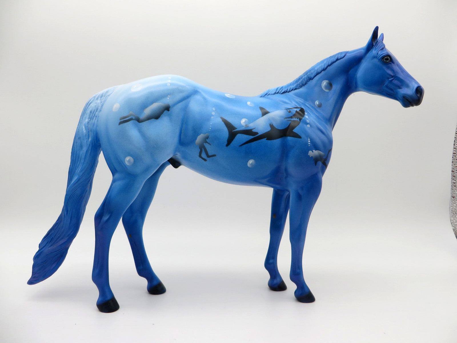 Shark Tank-OOAK Shark Week Deco ISH Painted BY Dawn Quick  7/16/21