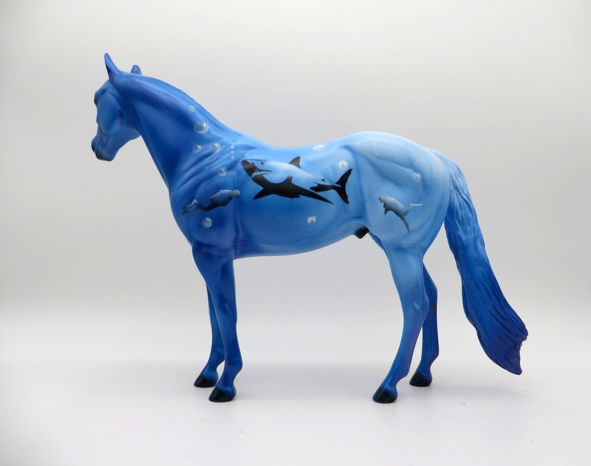 Shark Tank-OOAK Shark Week Deco ISH Painted BY Dawn Quick  7/16/21