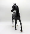 Shasta-OOAK Dapple Black Arabian Mare Painted By Caroline Boydston 6/28/21