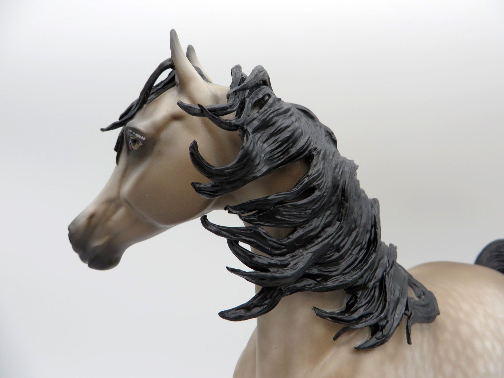 Sho Nuff-OOAK Dapple Bay going Grey Arabian Mare Painted By Sheryl Leisure 5/24/21