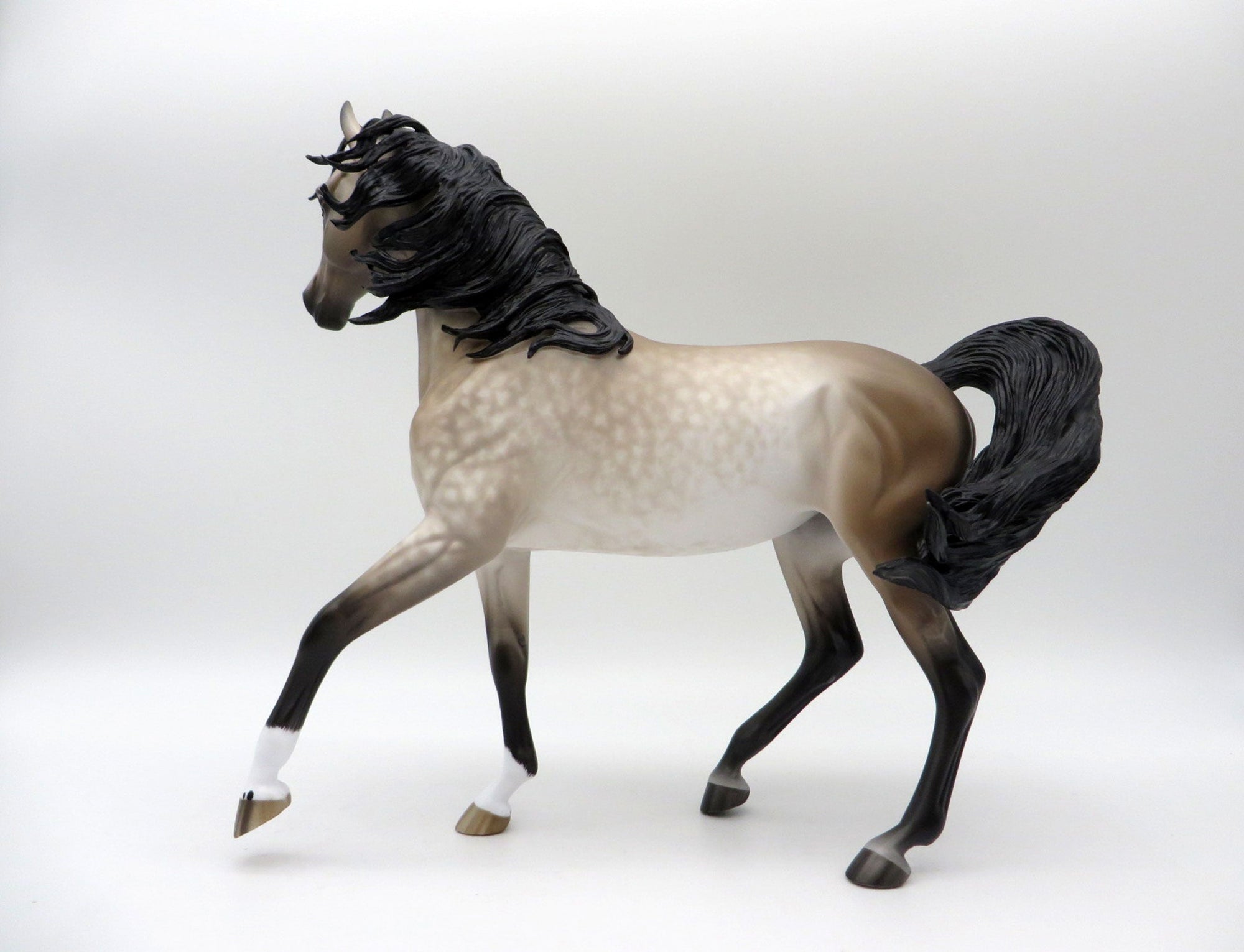 Sho Nuff-OOAK Dapple Bay going Grey Arabian Mare Painted By Sheryl Leisure 5/24/21
