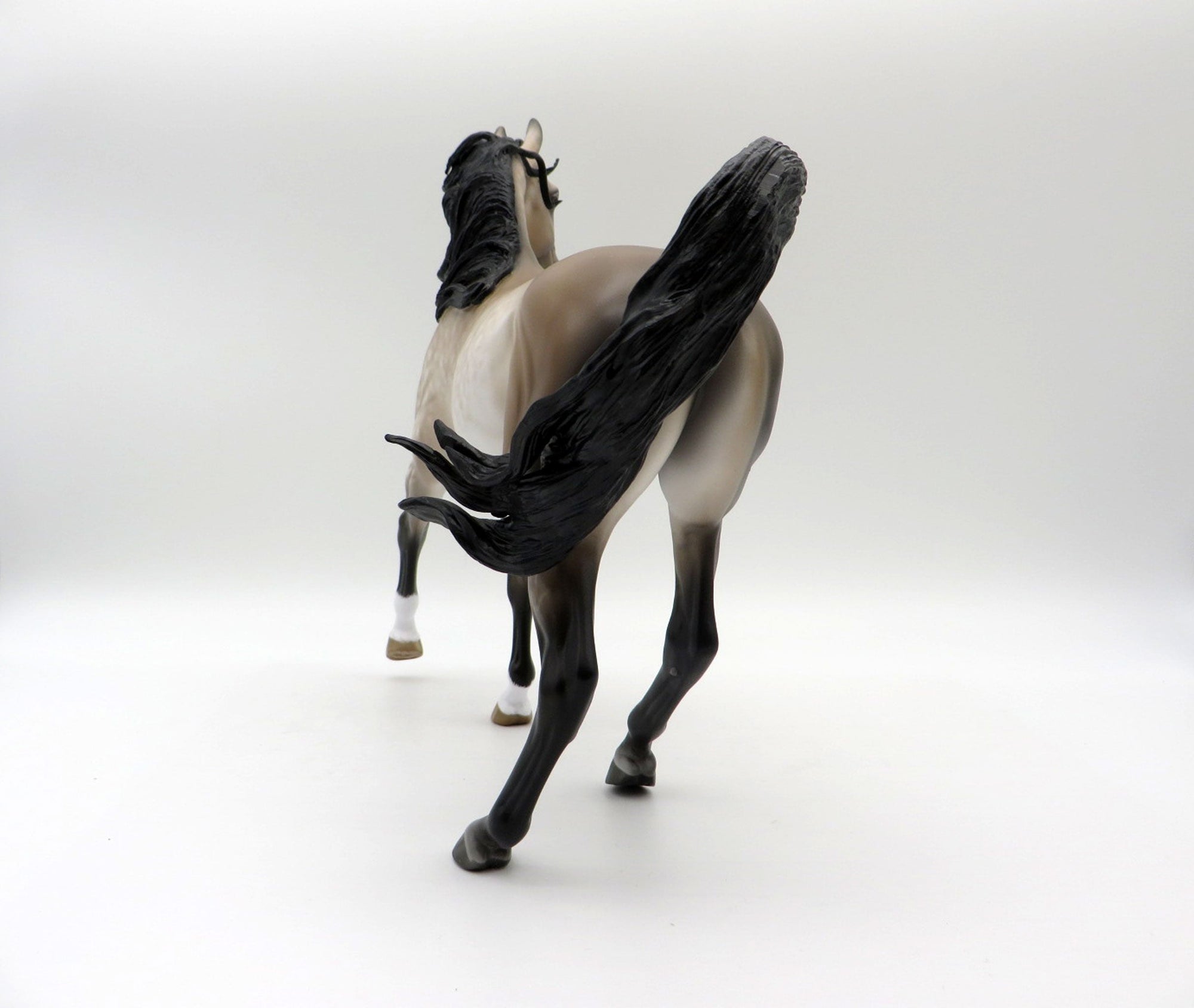 Sho Nuff-OOAK Dapple Bay going Grey Arabian Mare Painted By Sheryl Leisure 5/24/21