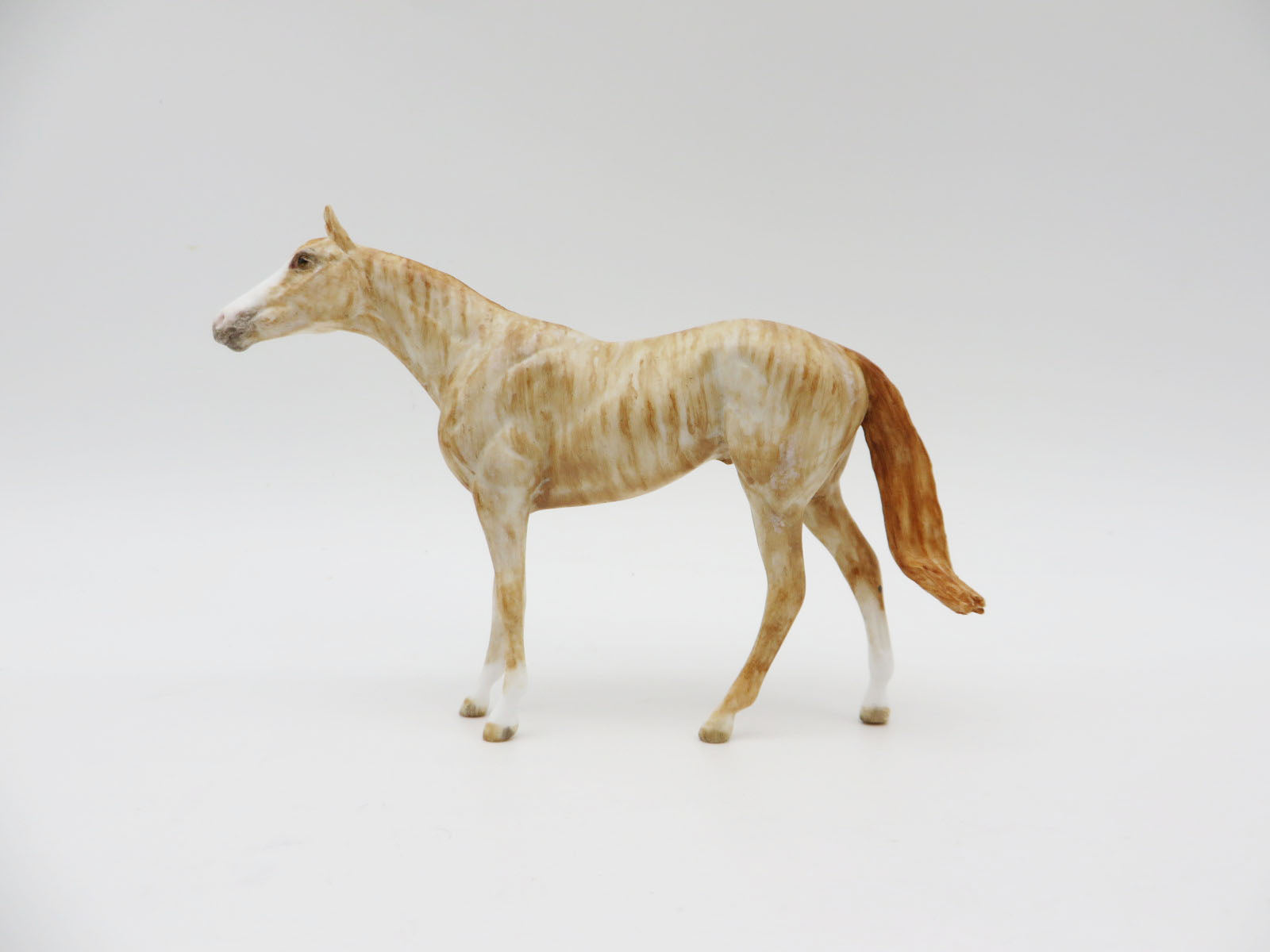Silent Sunrise - OOAK - Chestnut Brindle Thoroughbred Chip By Andrea Thomason - Christmas Tails 2022 - CT22
