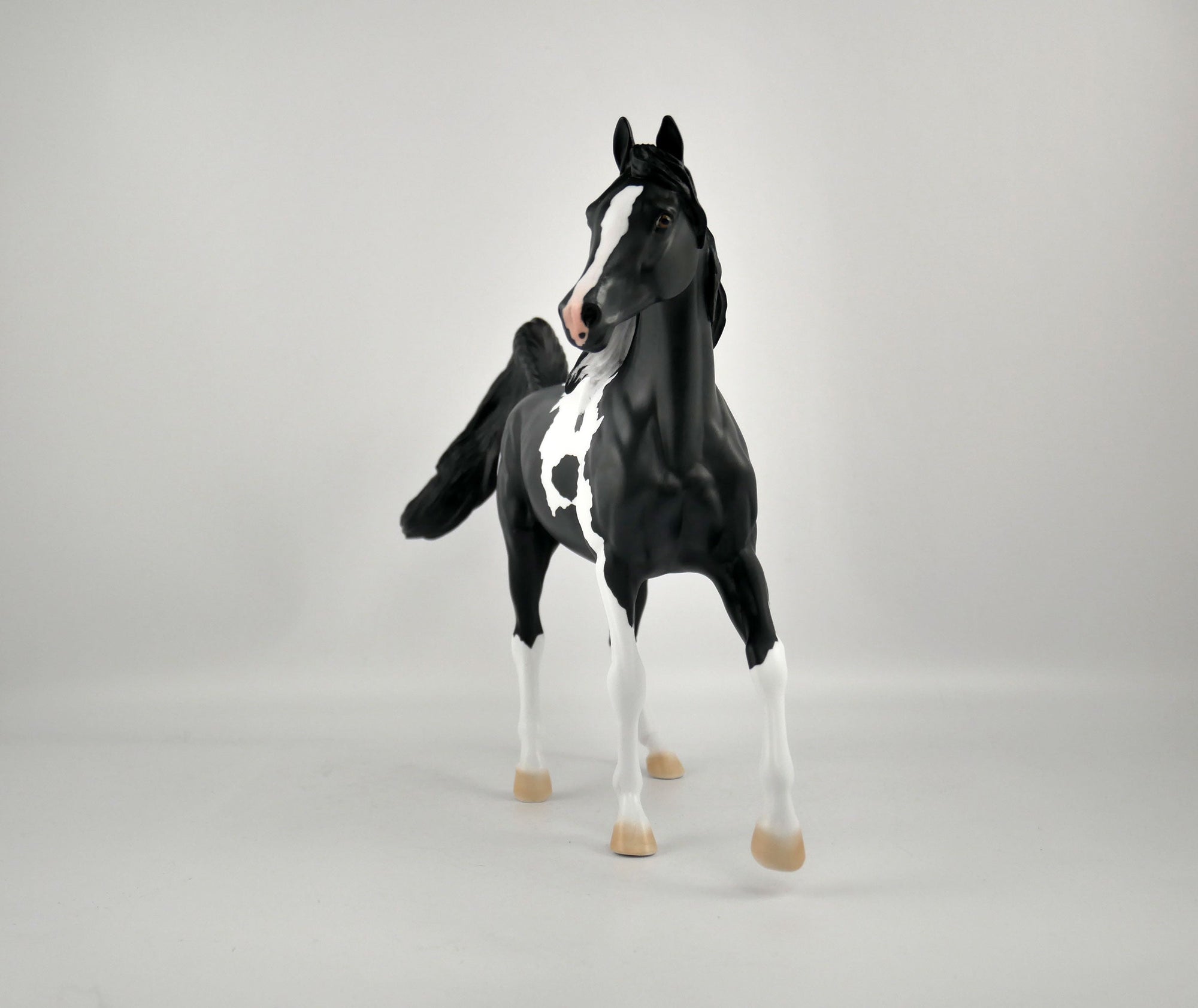 SILHOUETTE-OOAK BLACK TOBIANO ARABIAN MARE BY ELLEN ROBBINS 12/09/20