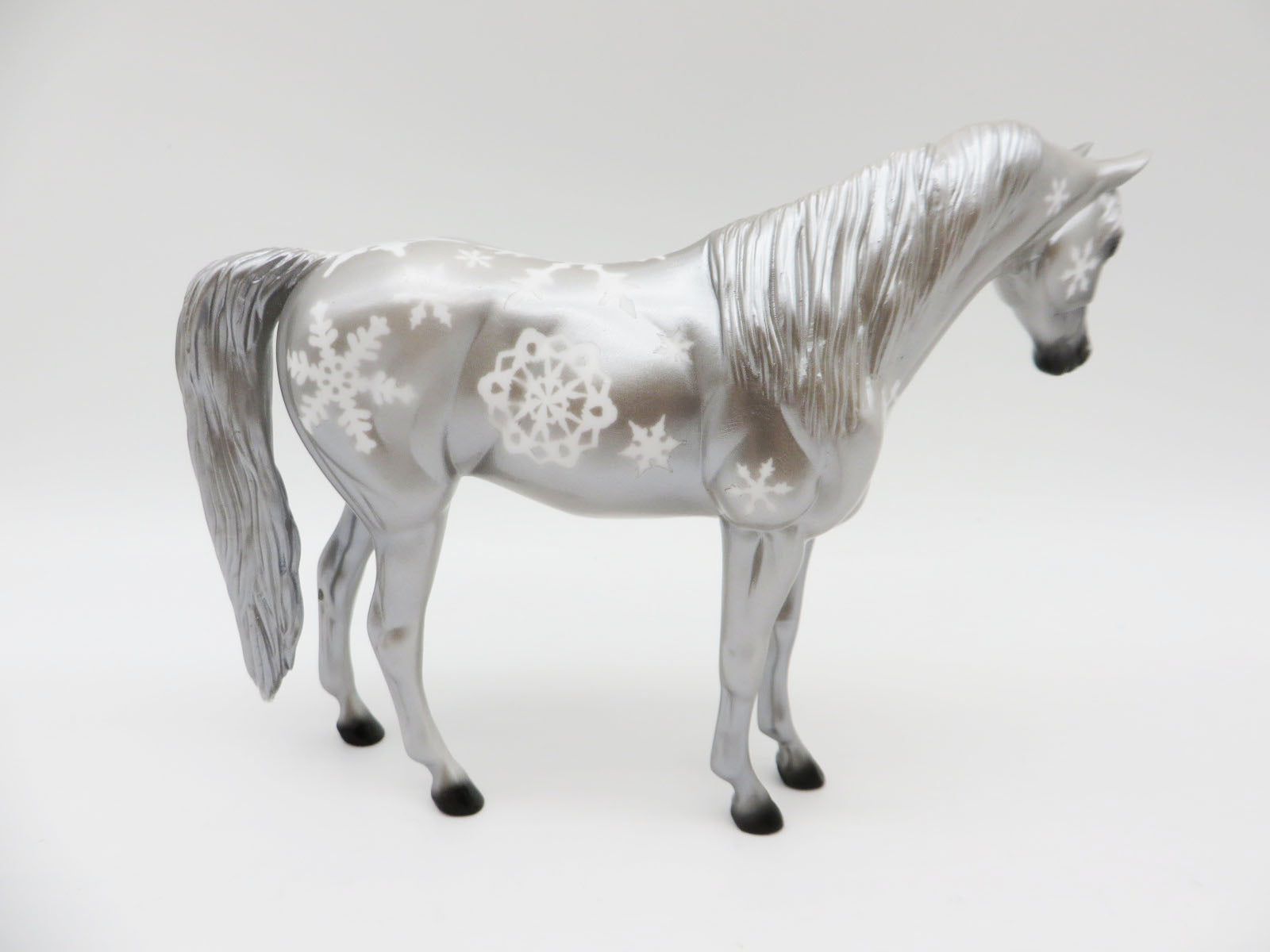 Silver Shivers - OOAK - Decorator Arabian Pebbles by Dawn Quick - Christmas Tails 2022 - CT22