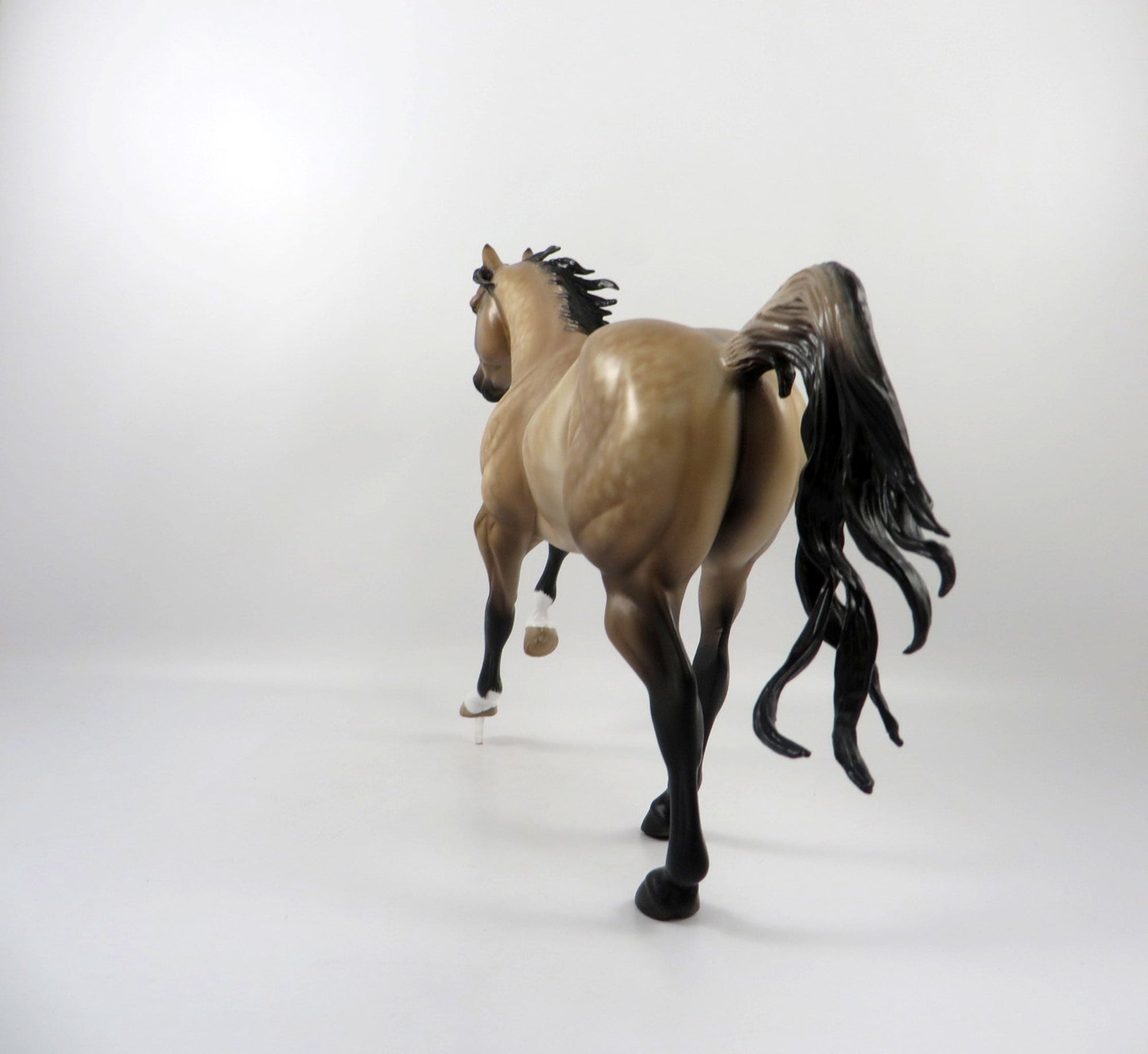 Slingshot-OOAK Dapple Buckskin Foundation Quarter Horse  Painted By Sheryl Leisure