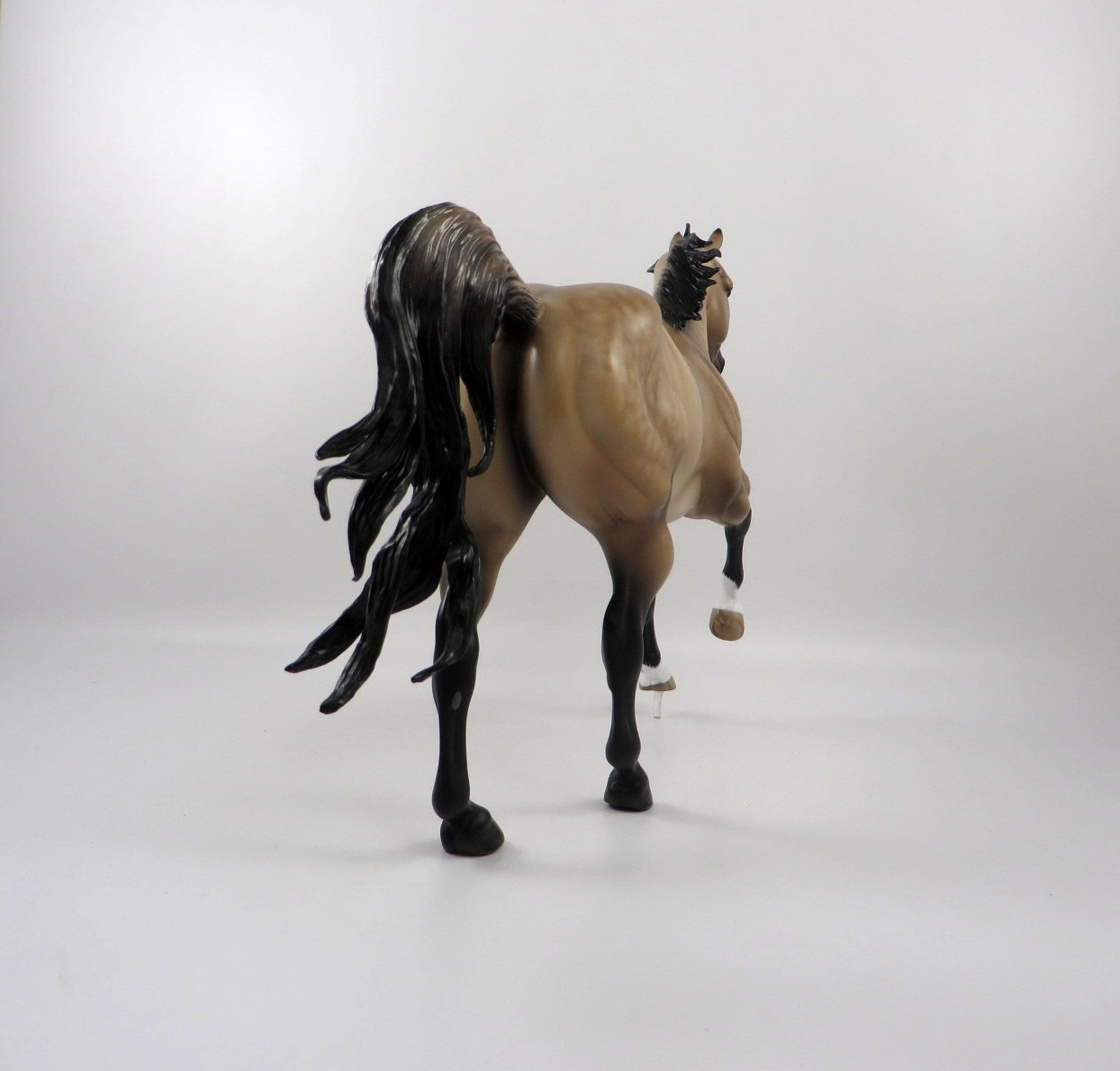 Slingshot-OOAK Dapple Buckskin Foundation Quarter Horse  Painted By Sheryl Leisure