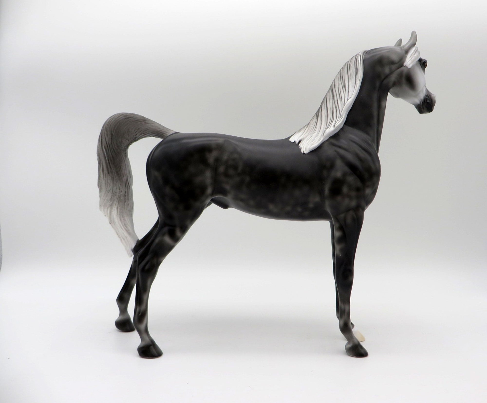 Smoke-OOAK Dapple Grey Arabian Painted By Ellen Robbins 6/11/21
