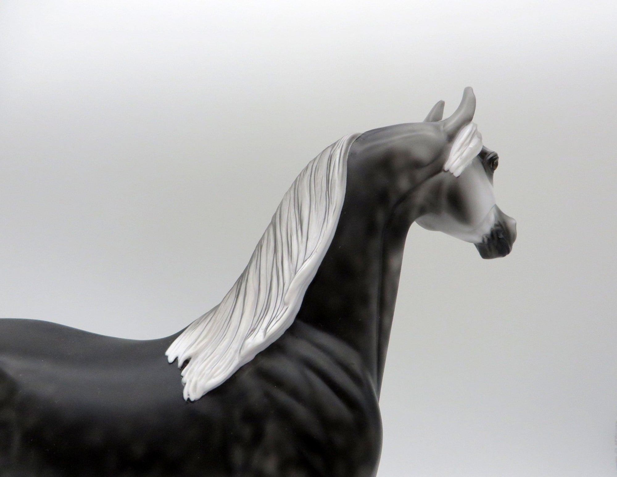 Smoke-OOAK Dapple Grey Arabian Painted By Ellen Robbins 6/11/21