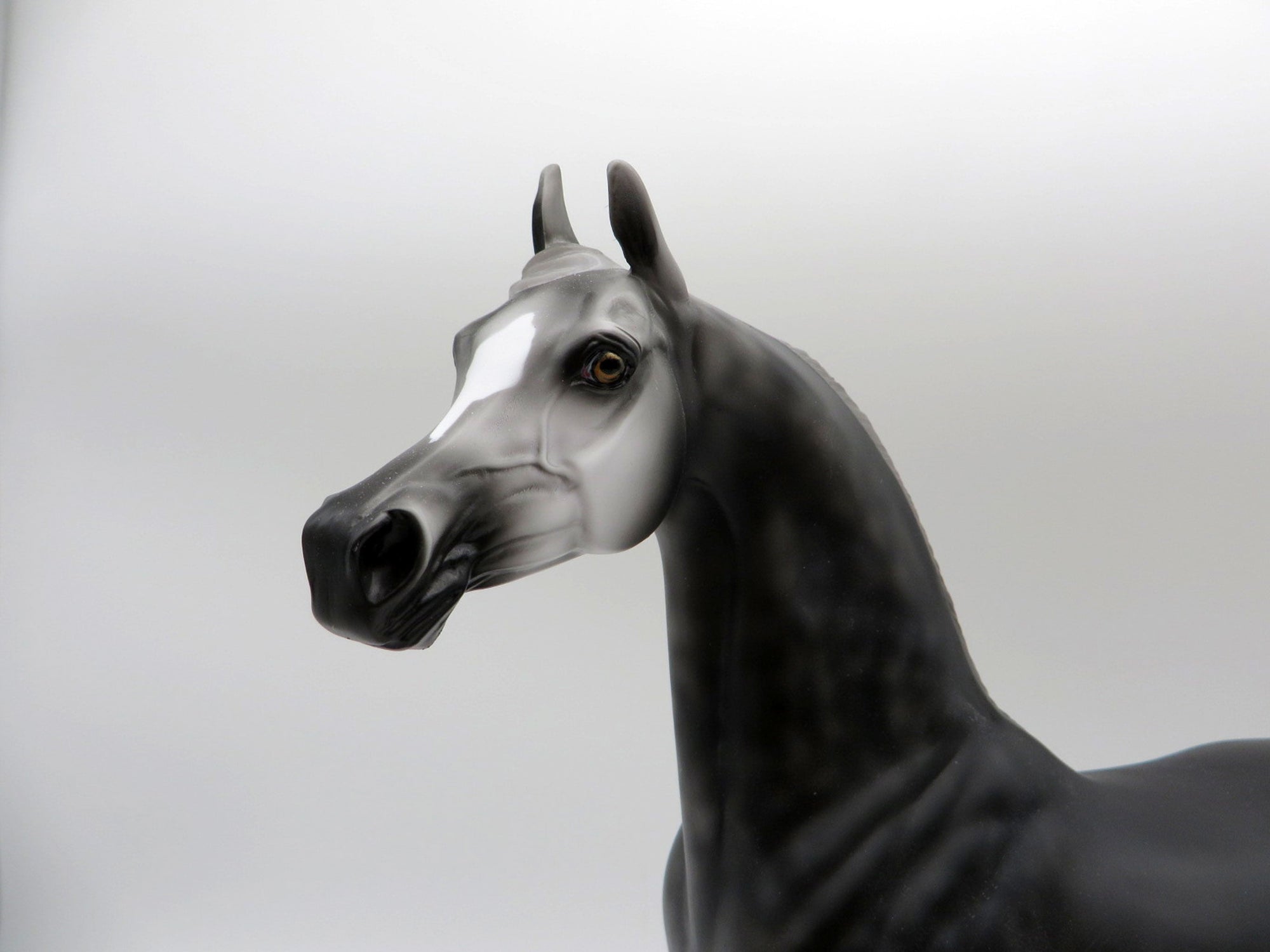 Smoke-OOAK Dapple Grey Arabian Painted By Ellen Robbins 6/11/21