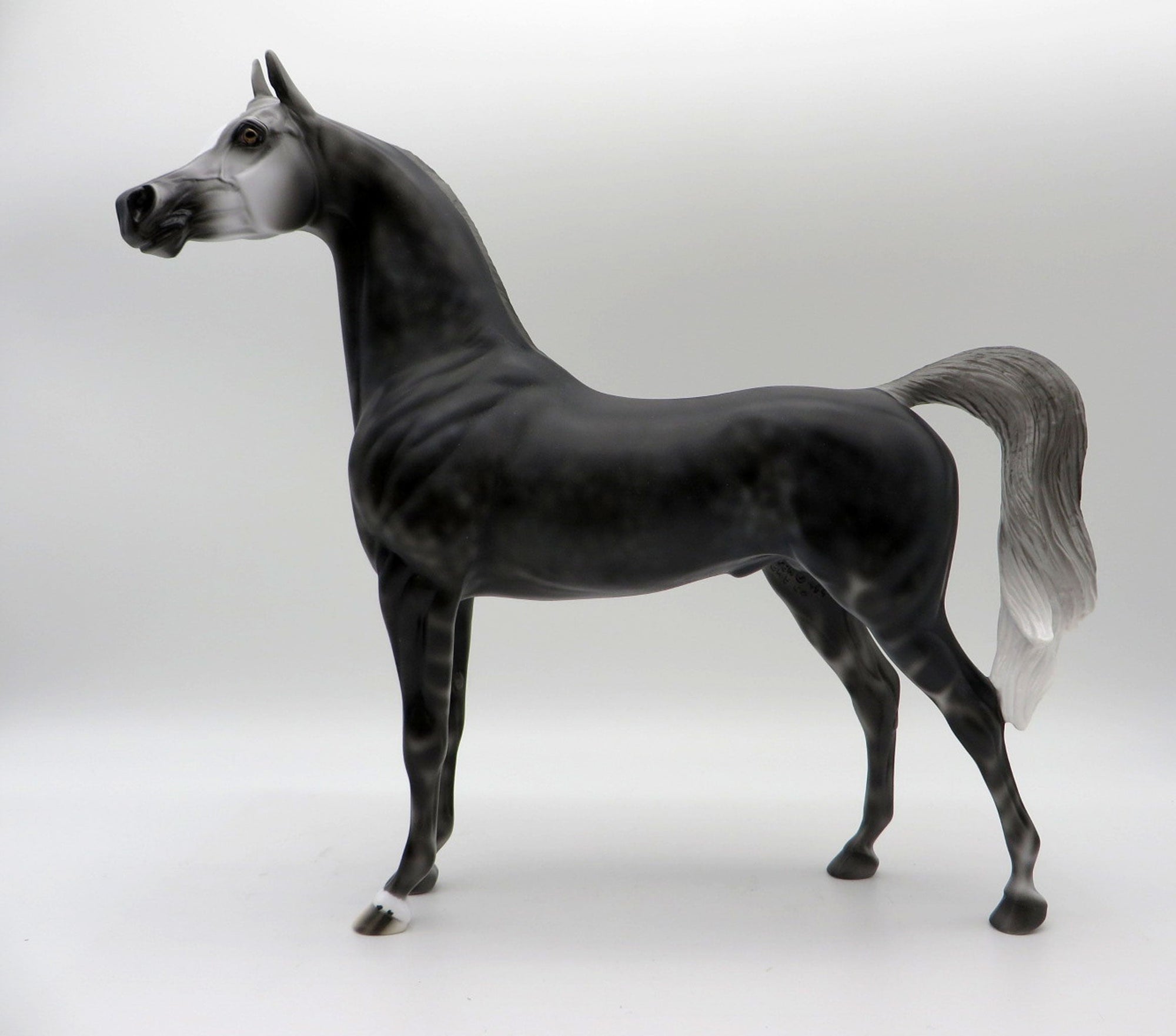 Smoke-OOAK Dapple Grey Arabian Painted By Ellen Robbins 6/11/21